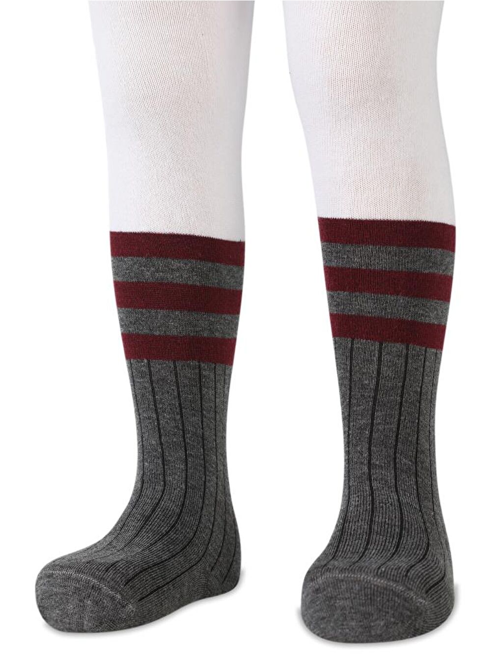 Antrasit Girls Derbili New College 3-11 Yaş Kız Külotlu Çorap-2