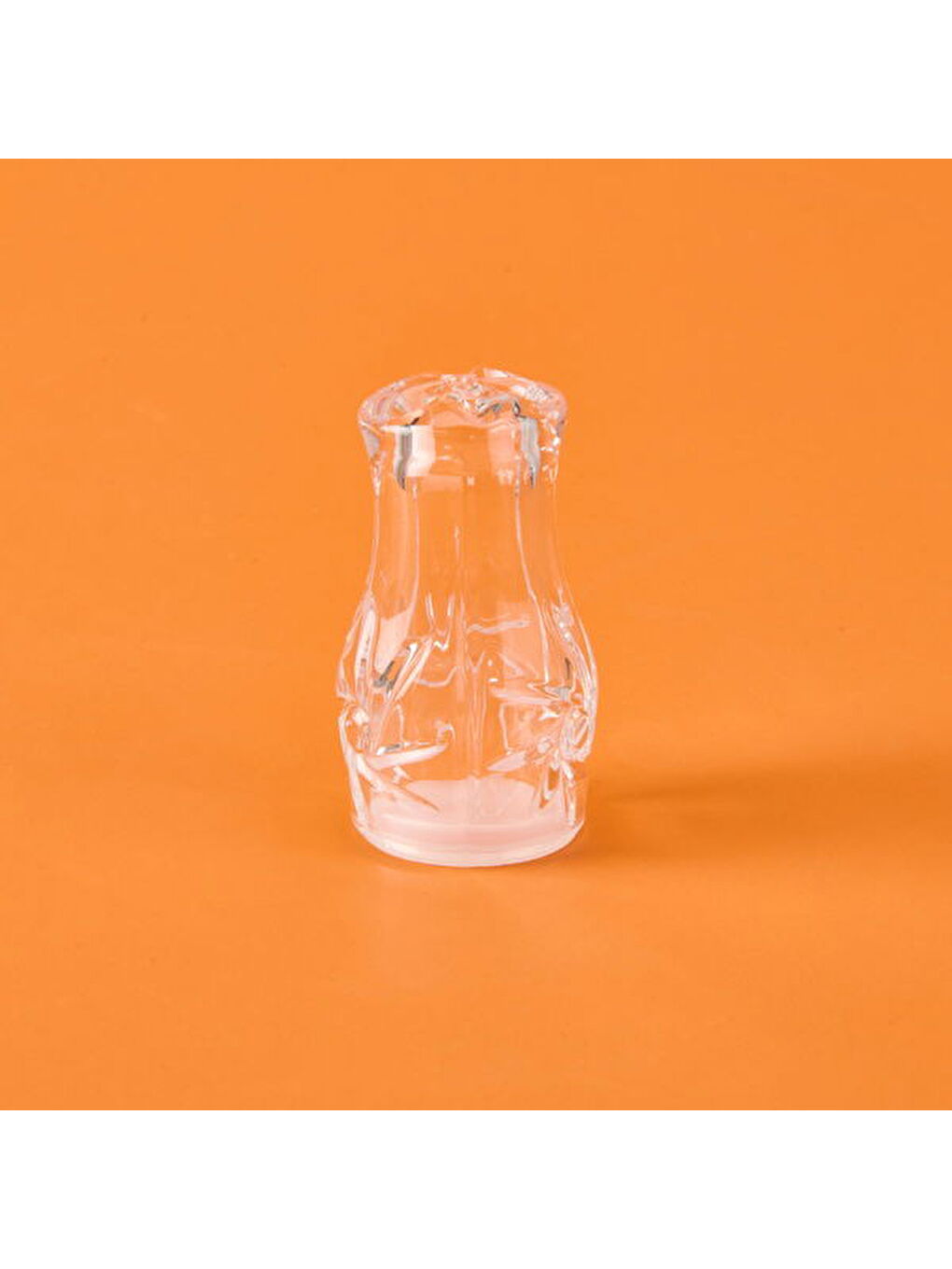 Renksiz Kristal 2'li Cam Tuzluk - Şeffaf - 13 cm-1