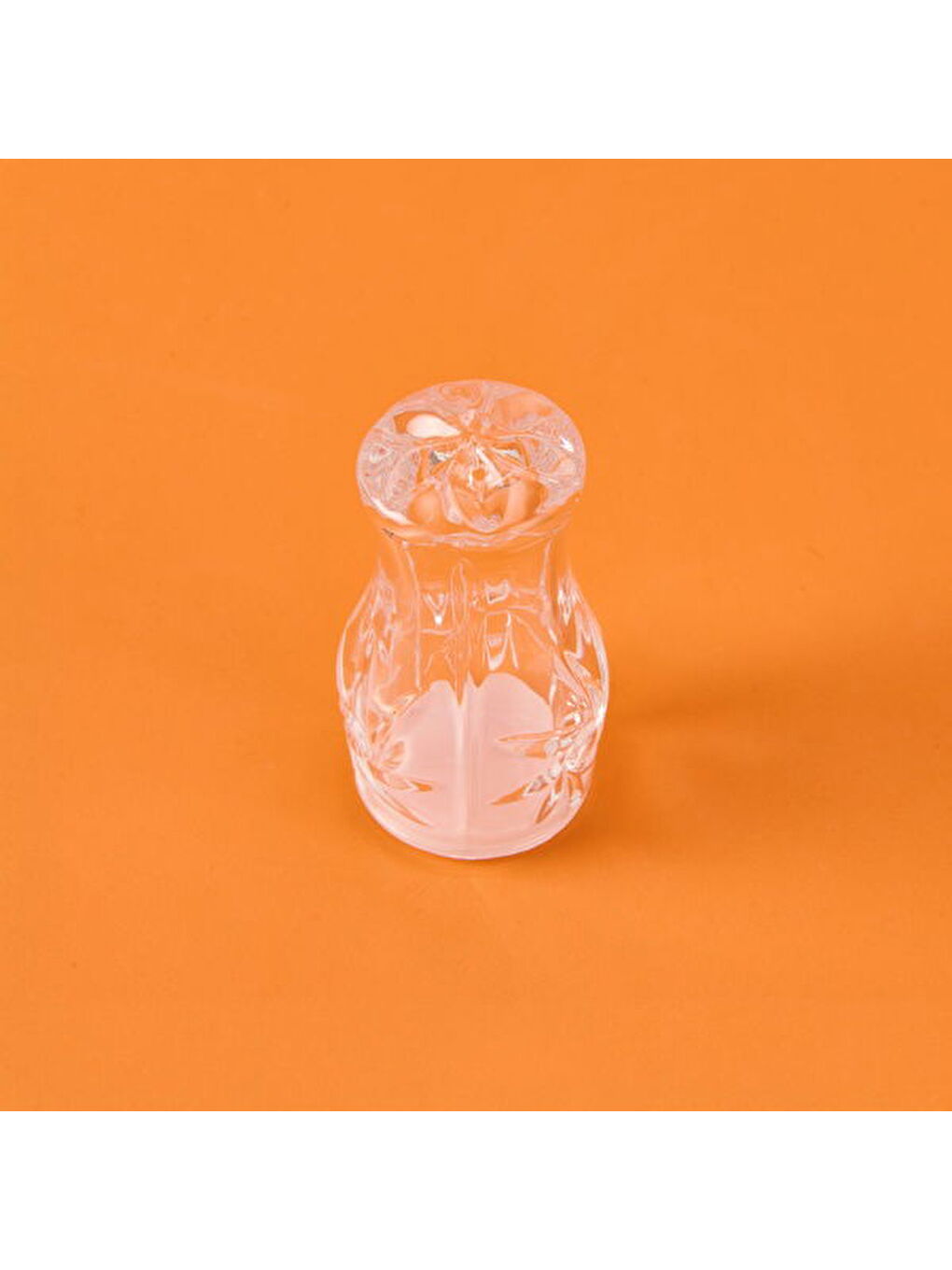 Renksiz Kristal 2'li Cam Tuzluk - Şeffaf - 13 cm-2