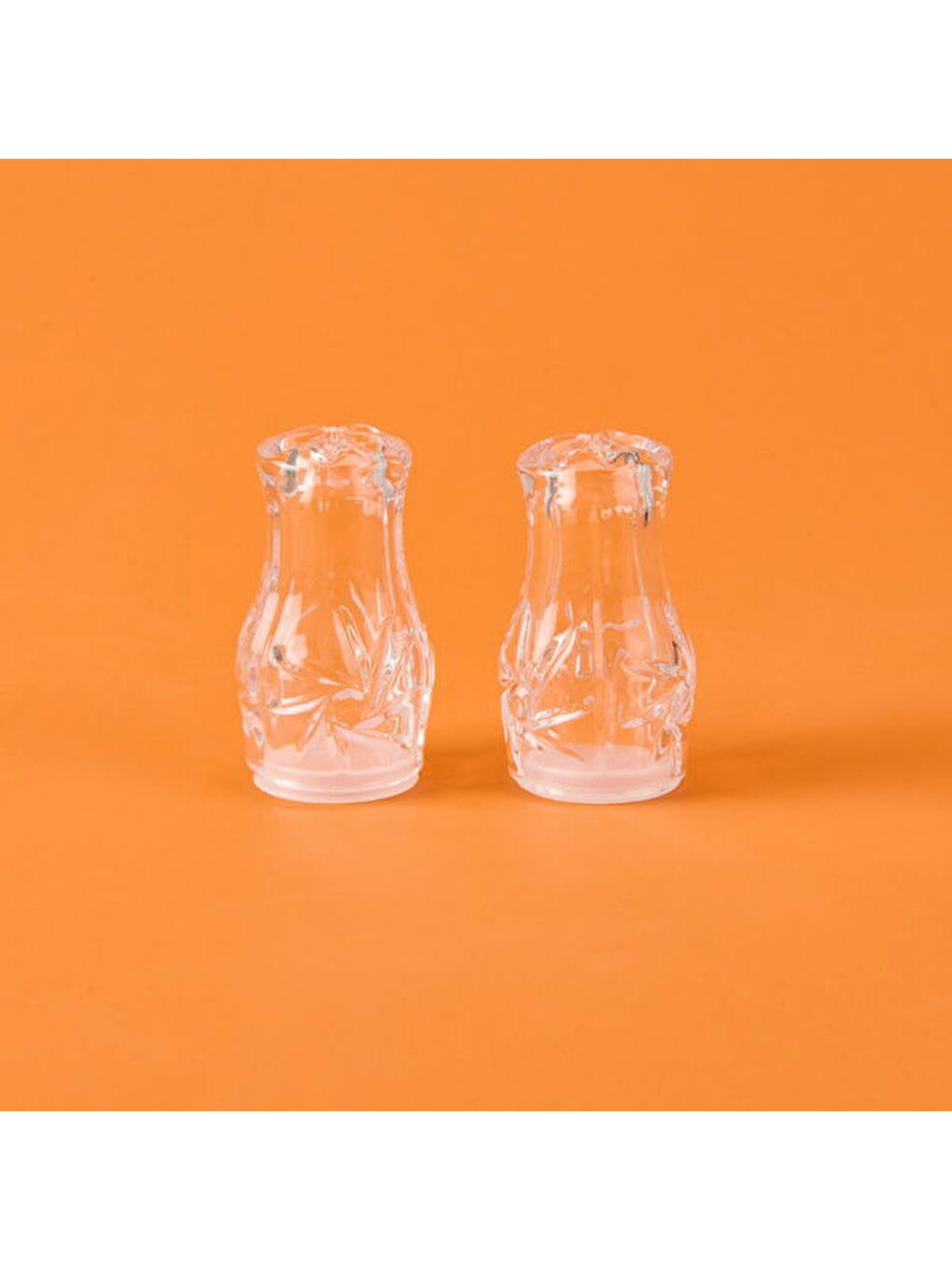 Renksiz Kristal 2'li Cam Tuzluk - Şeffaf - 13 cm-3