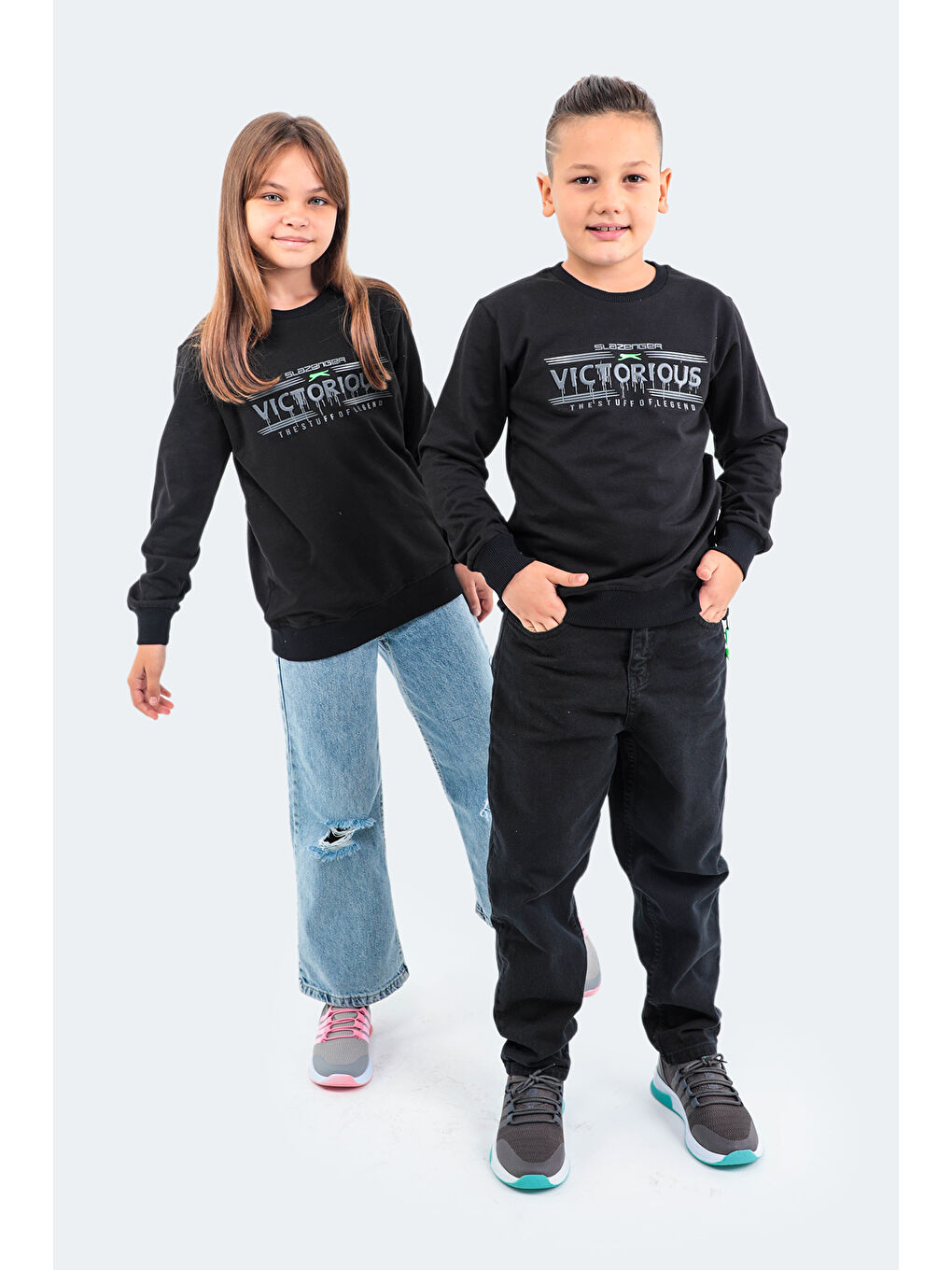 DUNA Unisex Çocuk Sweatshirt Siyah-6