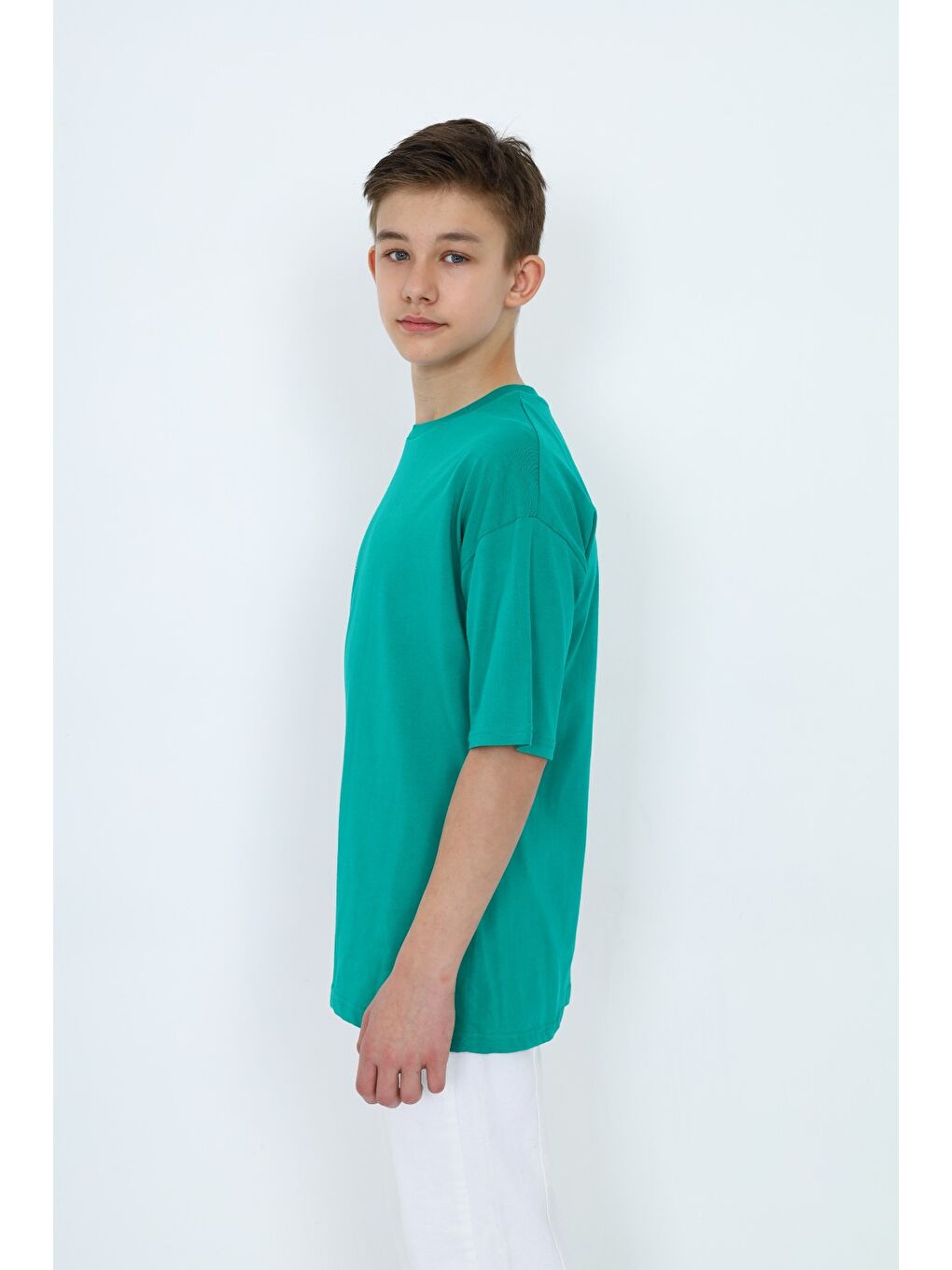 Yeşil Erkek Çocuk Baskılı Tişört-3