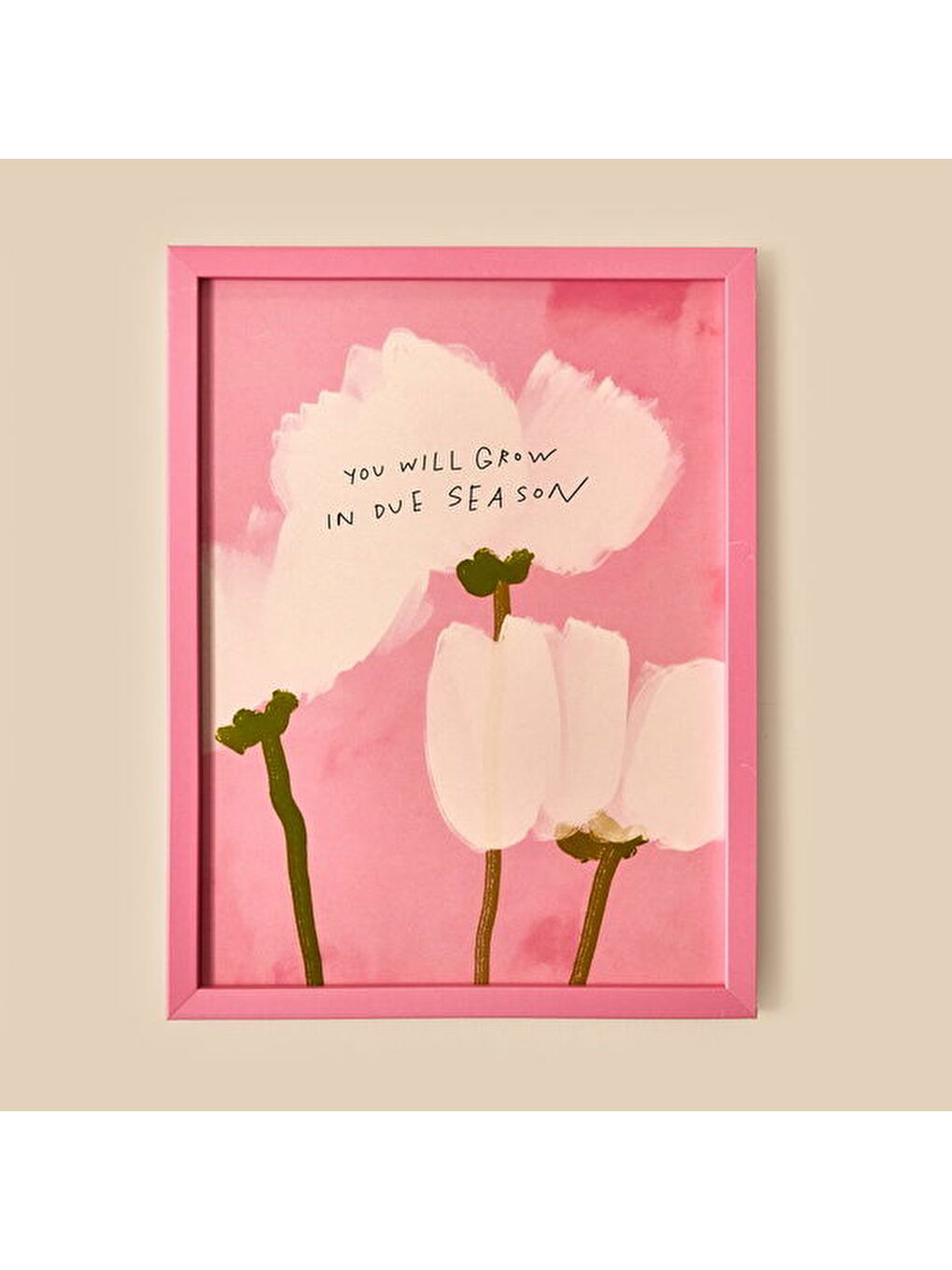 Deco You Will Grow In Due Season Duvar Panosu - Pembe - 30x40 cm-2