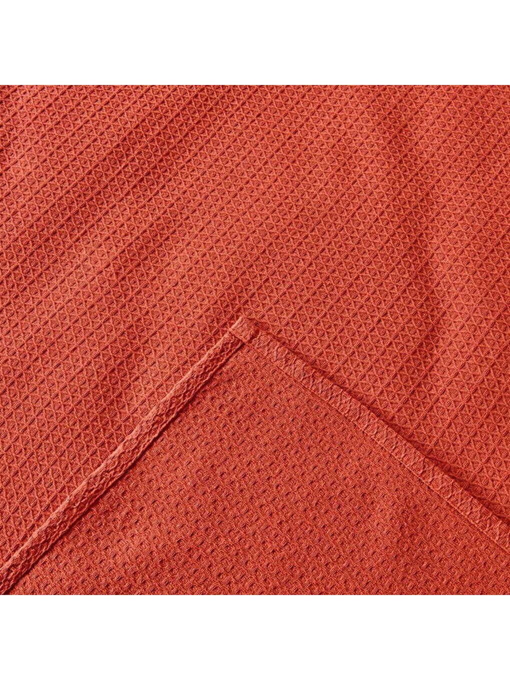 Kahverengi Soft Terra Çift Kişilik Pike - Kiremit - 200x220 cm-1