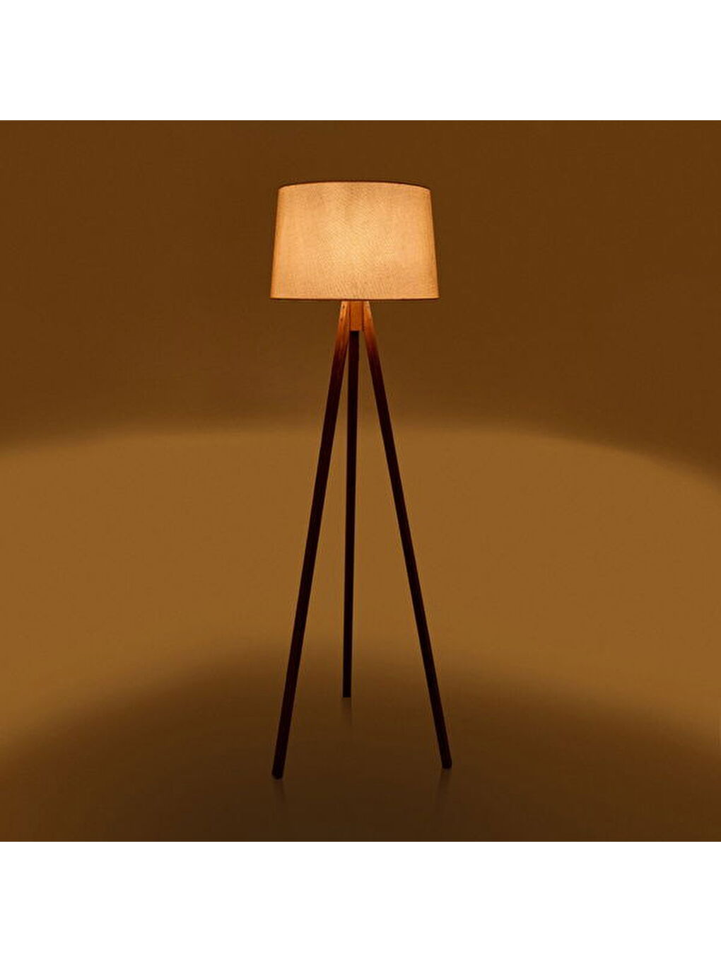 Tripod Lambader - Kahverengi / Ceviz - 140 cm-3