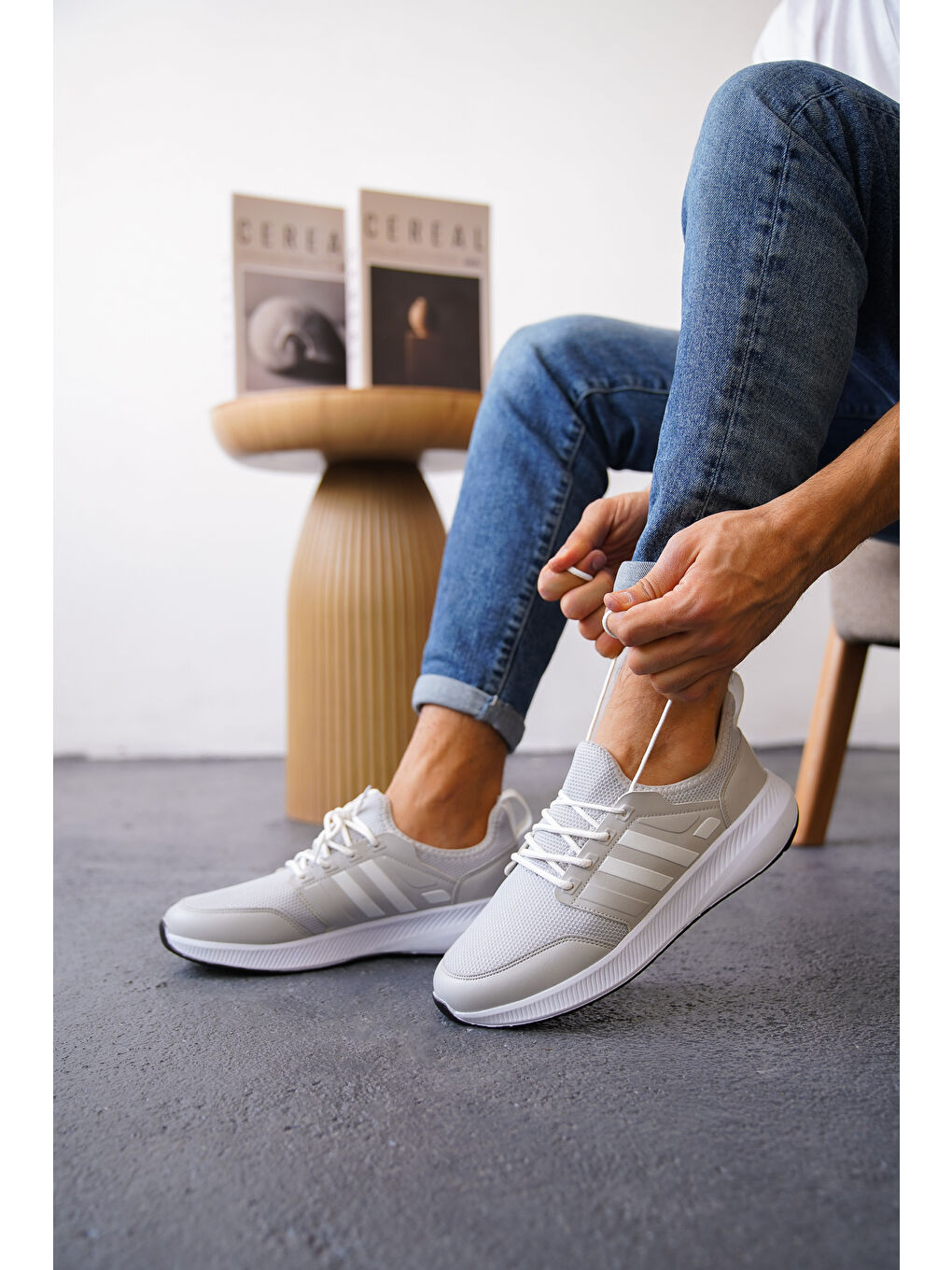 Gri Daniel Günlük Ortopedik Erkek Sneaker Spor Ayakkabı-1