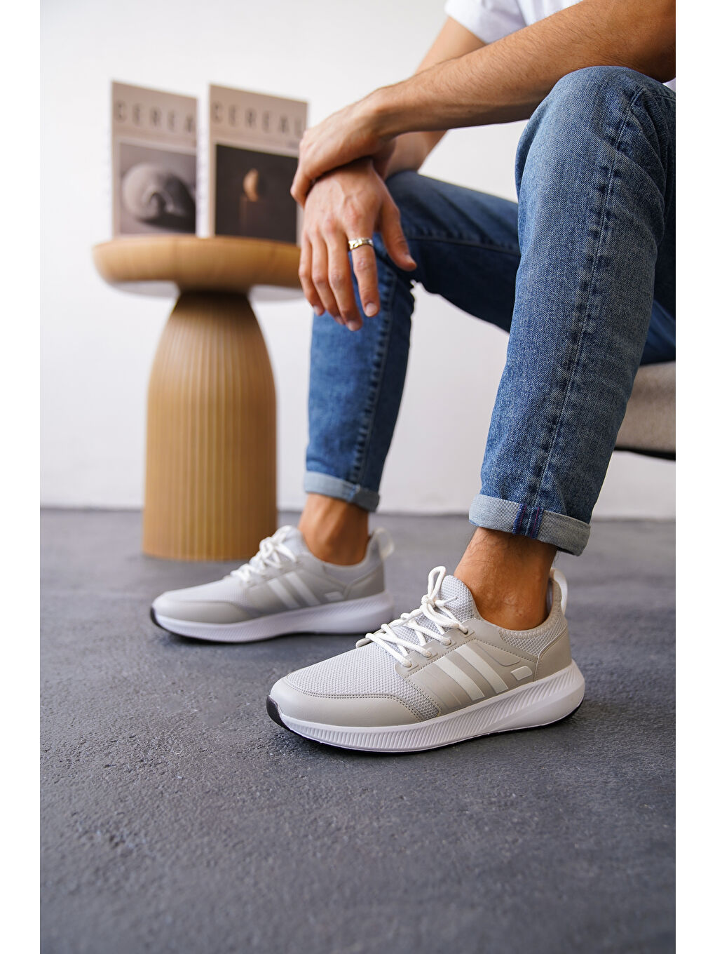 Gri Daniel Günlük Ortopedik Erkek Sneaker Spor Ayakkabı-2