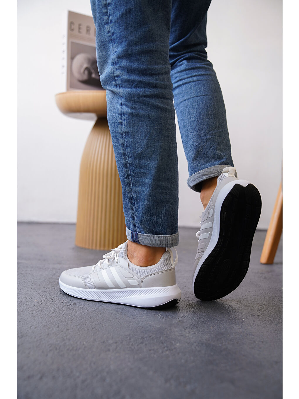 Gri Daniel Günlük Ortopedik Erkek Sneaker Spor Ayakkabı-3