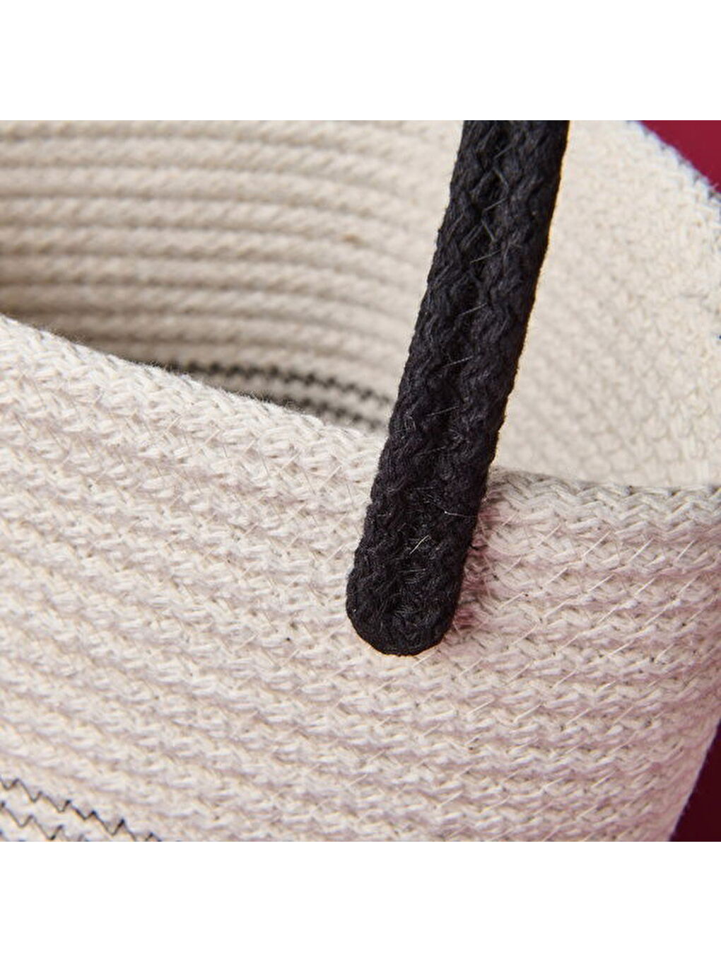 Elegant Curves Dekoratif Sepet - Beyaz / Siyah - 15x20x20 cm-1