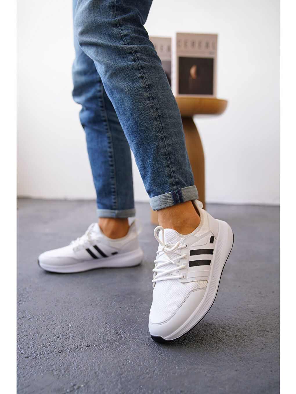 Beyaz Daniel Günlük Ortopedik Erkek Sneaker Spor Ayakkabı-1