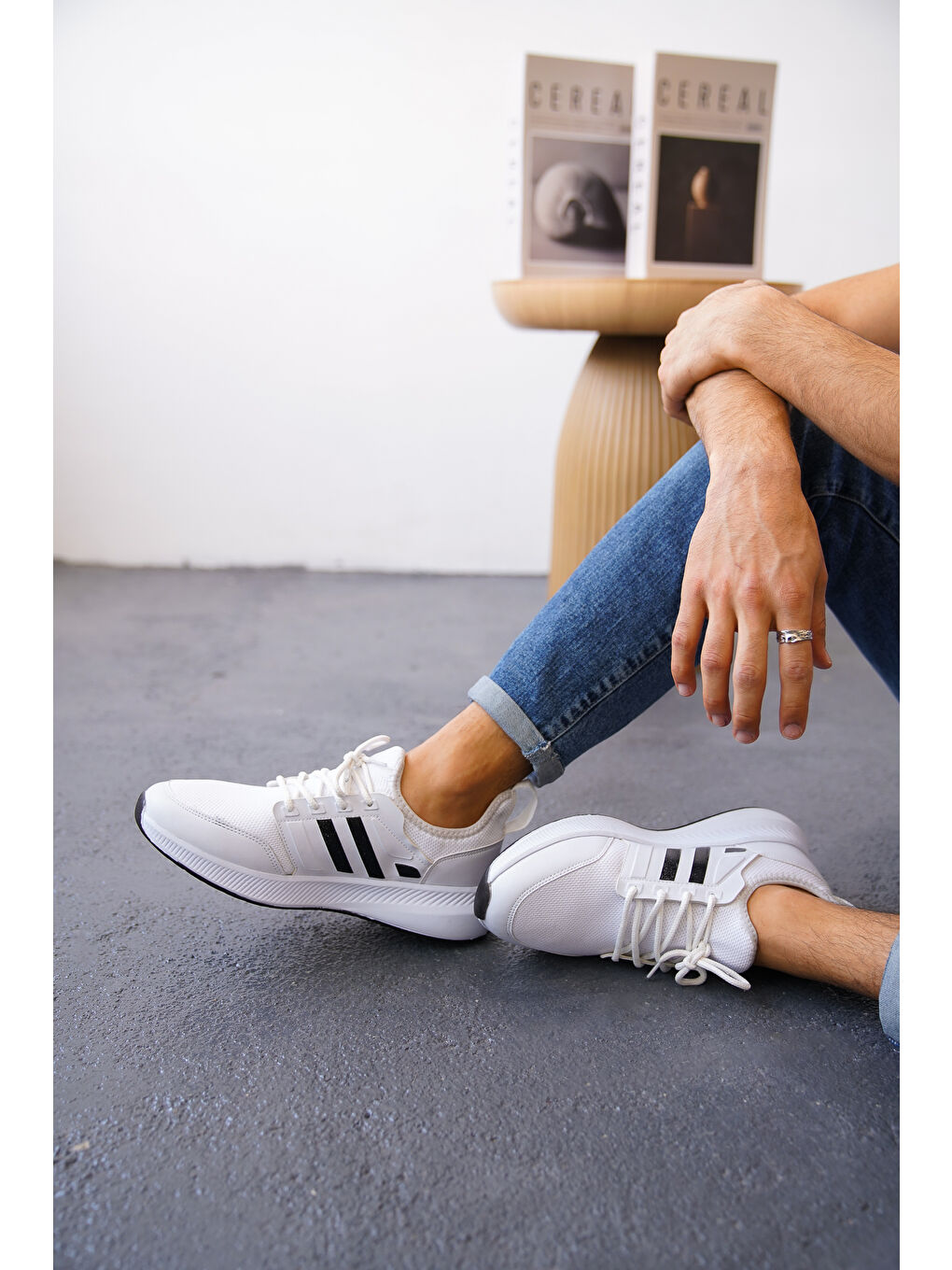 Beyaz Daniel Günlük Ortopedik Erkek Sneaker Spor Ayakkabı-2