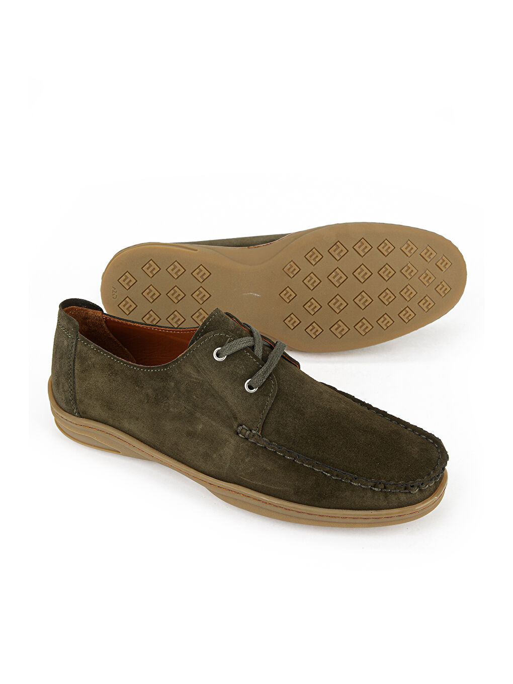 Erkek Hakiki Deri Günlük Ayakkabı 1611064Z026 Haki-3