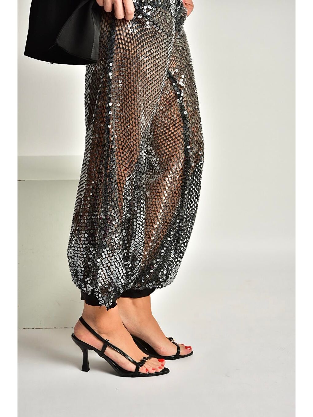 Siyah Kadın Topuklu Ayakkabı Y518990109-1