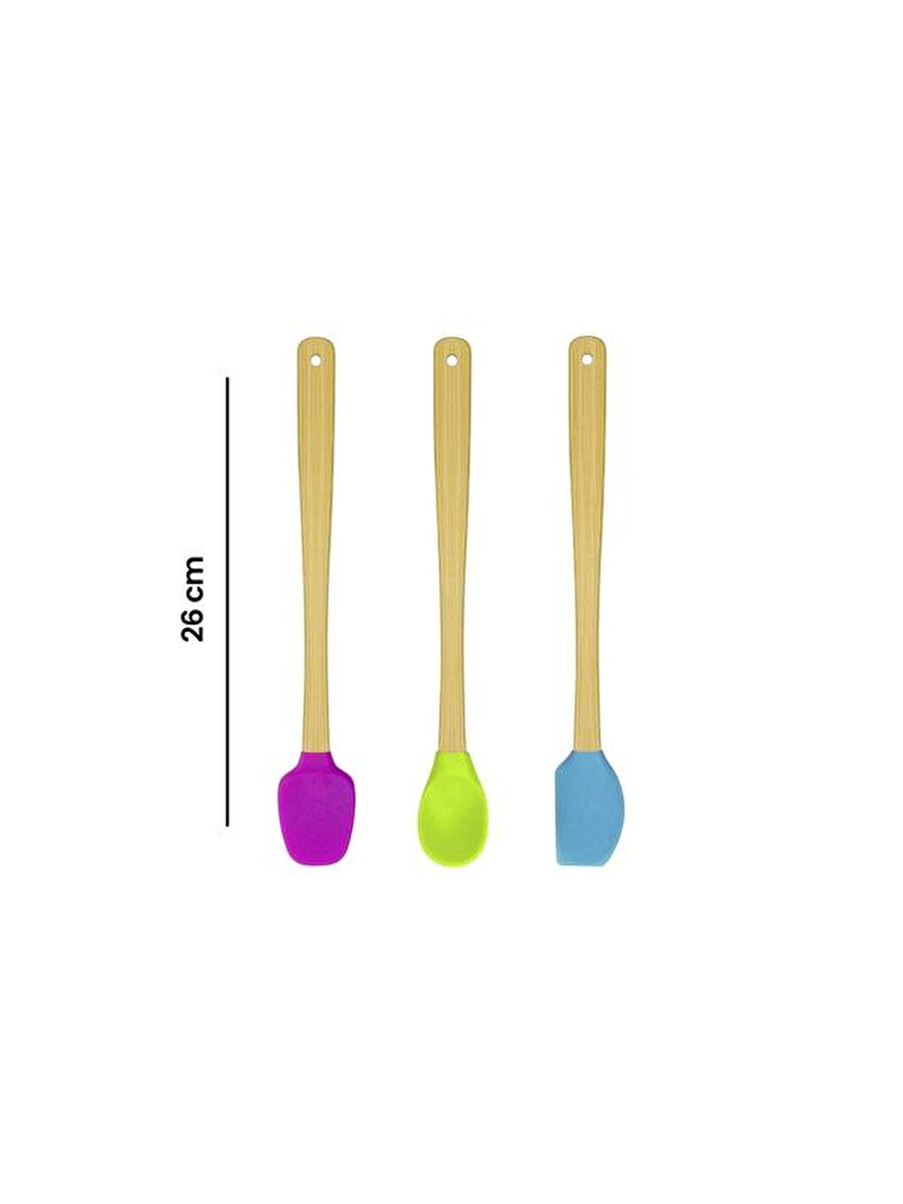 Karışık İndigo 3'lü Spatula Seti - 26 cm-4