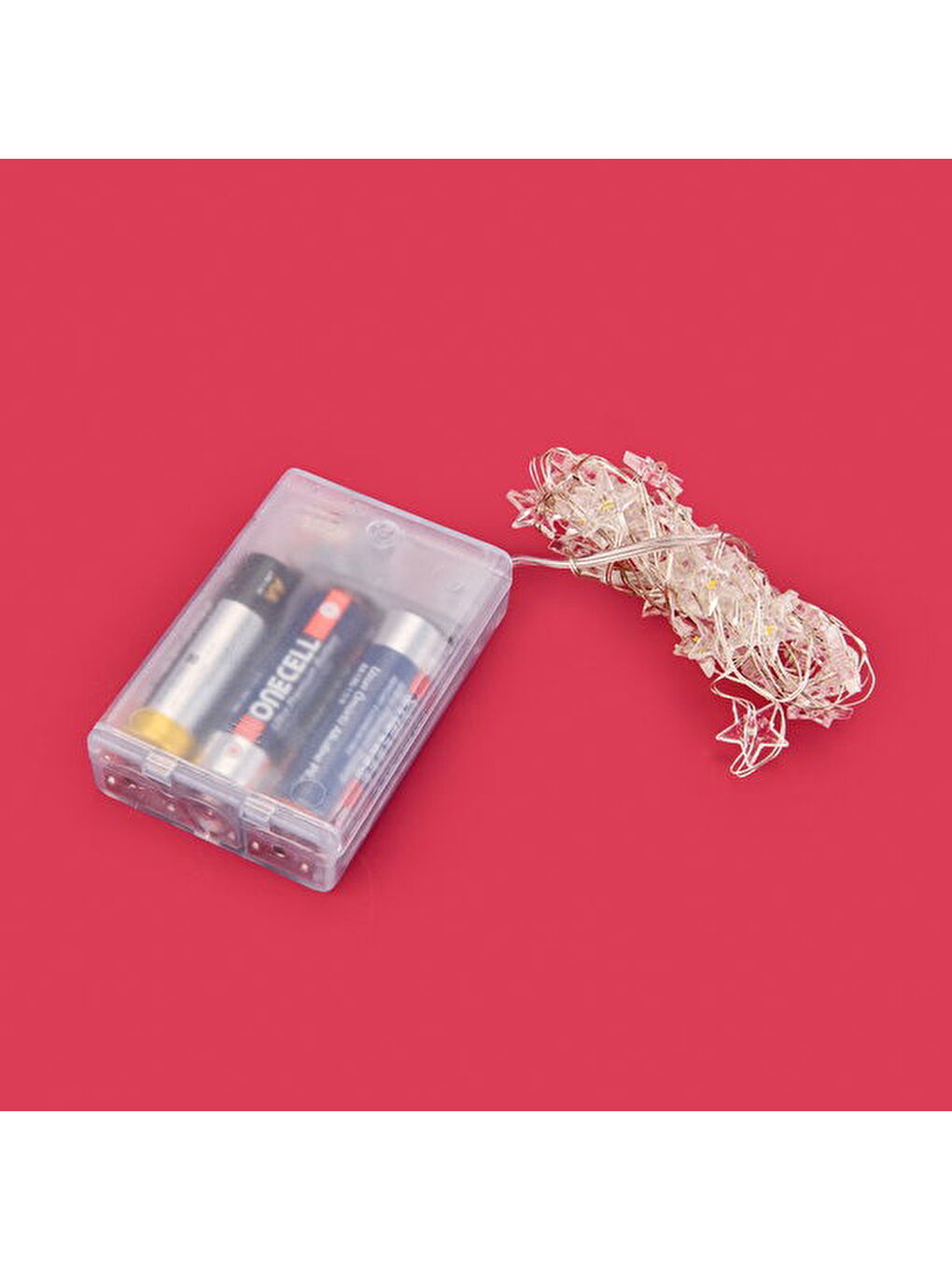 Renksiz 40 Işıklı Yıldız Led - Şeffaf - 195 cm