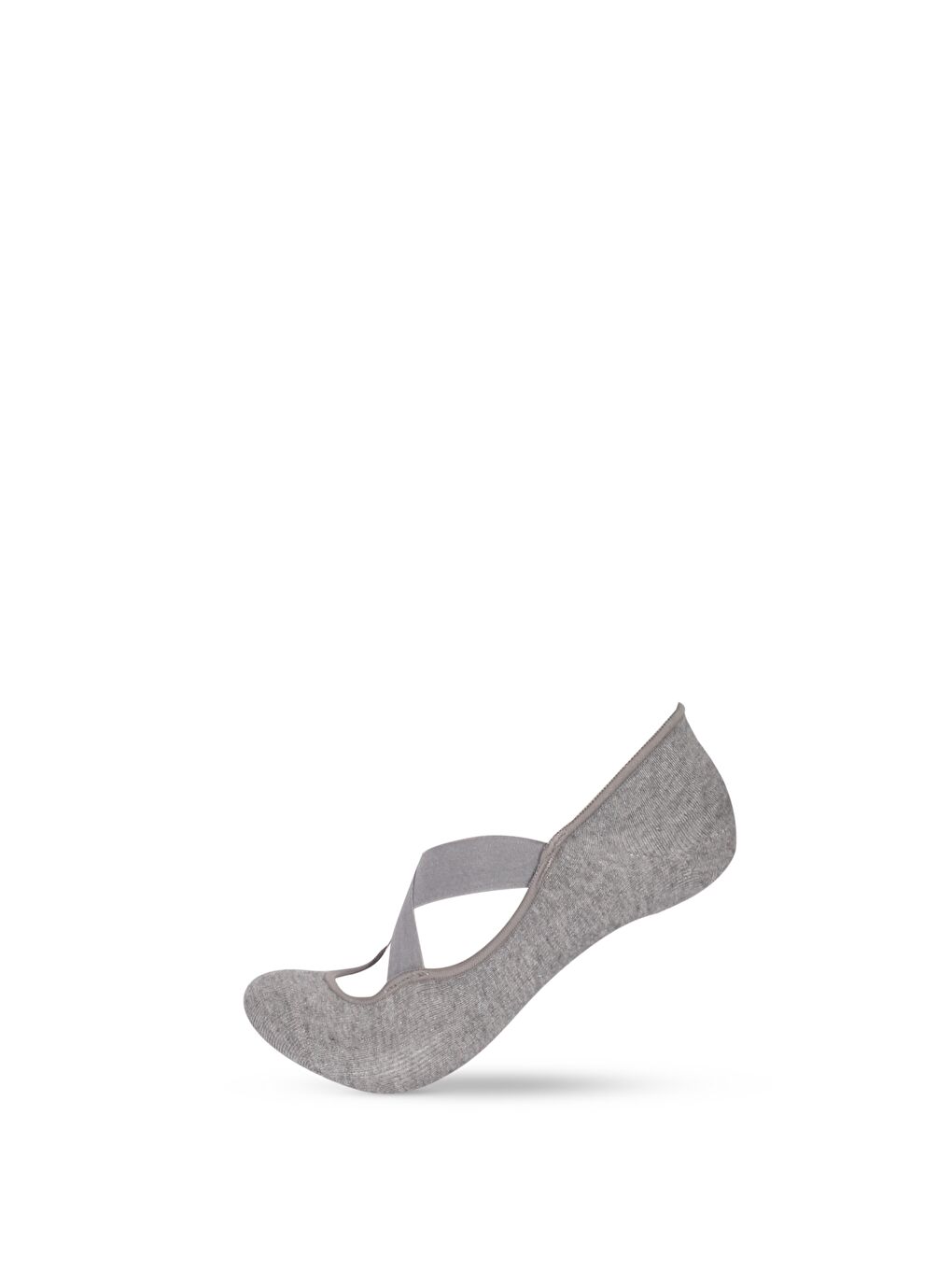 Gri Kız Çocuk Asta Yoga Görünmez Babet Çorap Silver