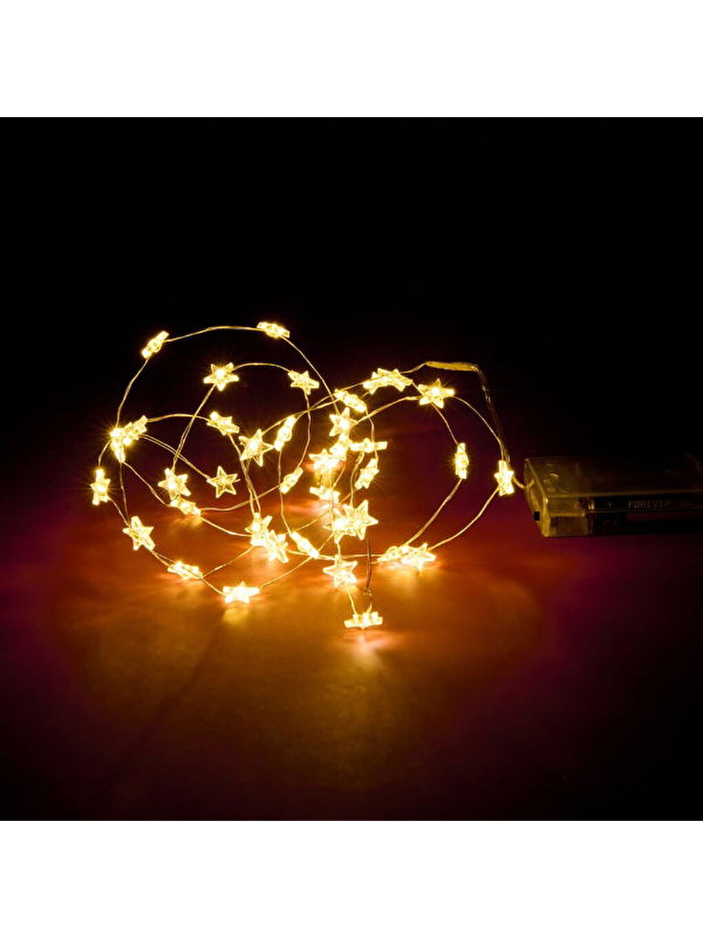 Renksiz 40 Işıklı Yıldız Led - Şeffaf - 195 cm-1