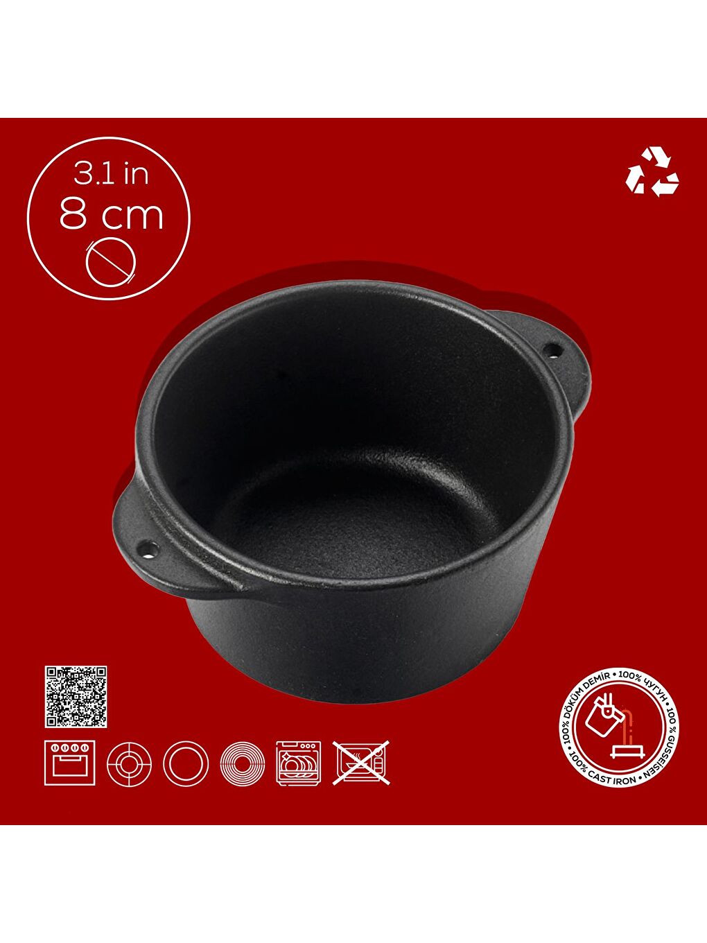 Bordo Yuvarlak Sufle / Sos Kabı. Çap(Ø)8cm.-3