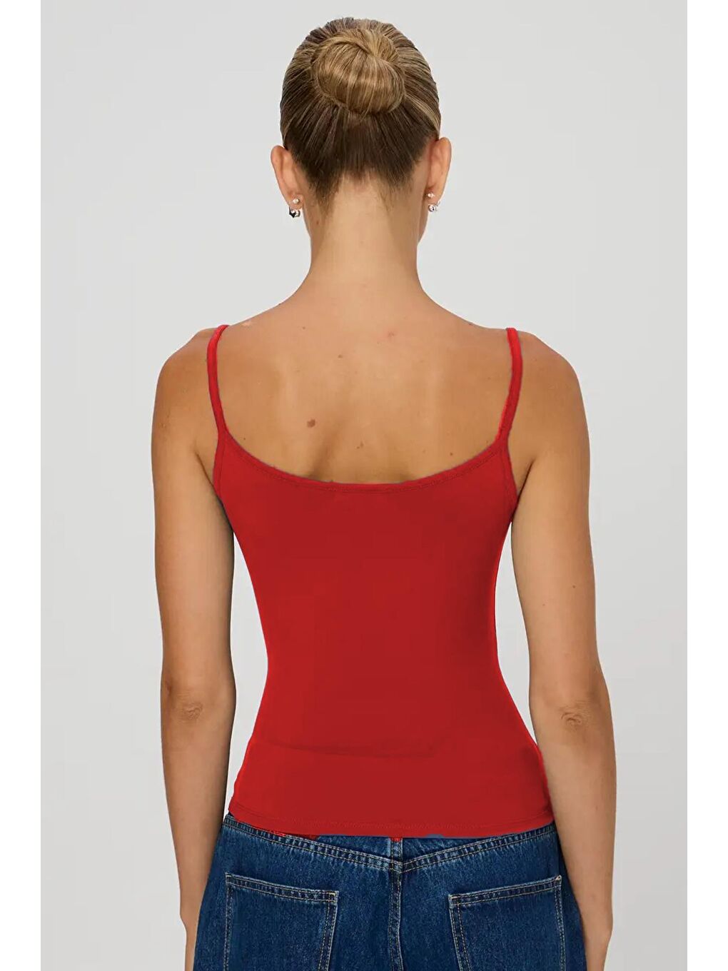 Kırmızı Askılı Basic Kadın Atlet Mg2094-1