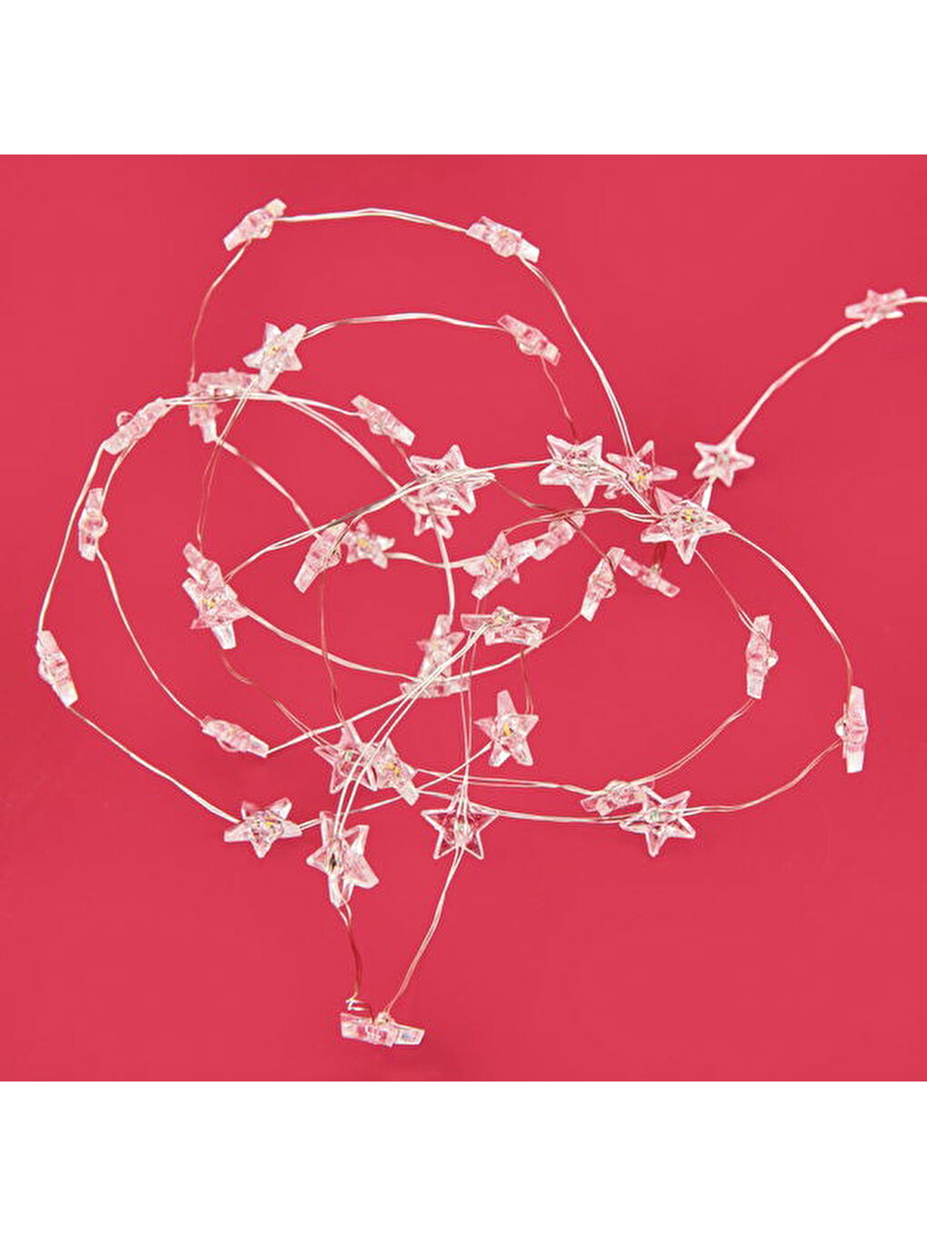 Renksiz 40 Işıklı Yıldız Led - Şeffaf - 195 cm-2