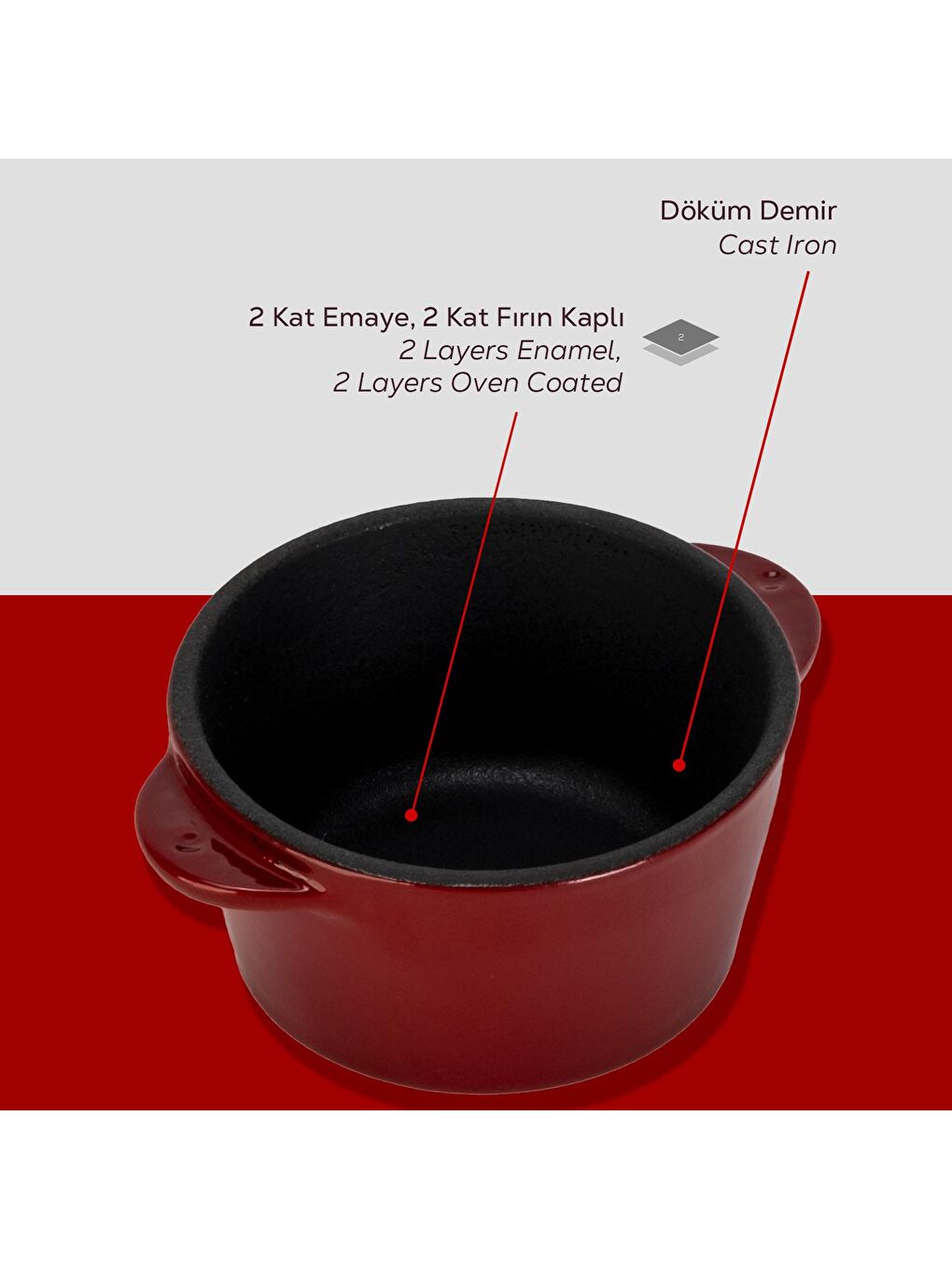 Bordo Yuvarlak Sufle / Sos Kabı. Çap(Ø)8cm.-5