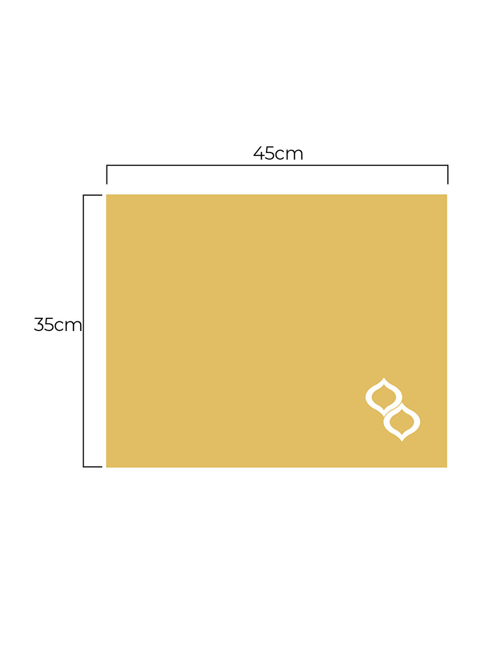Optica Modern Geometrik Desenli 2'li Amerikan Servis Seti Sarı-Beyaz-1