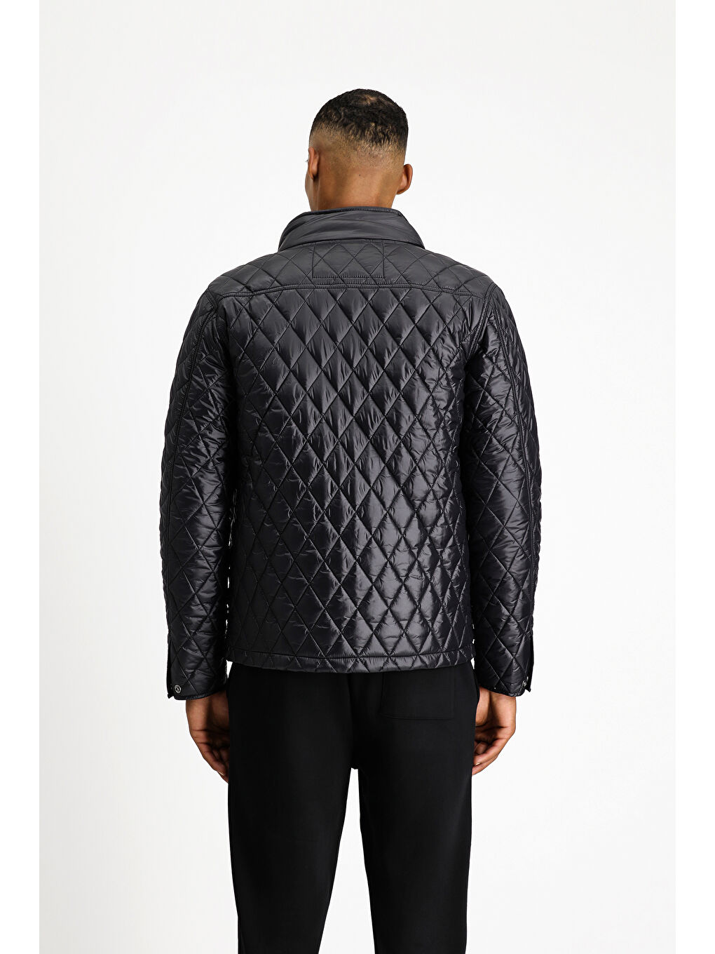 Siyah Kapitone Spor Şişme Mont-4