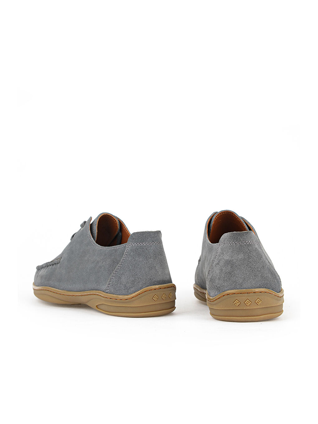 Erkek Hakiki Deri Günlük Ayakkabı 1611064Z026 Gri-2