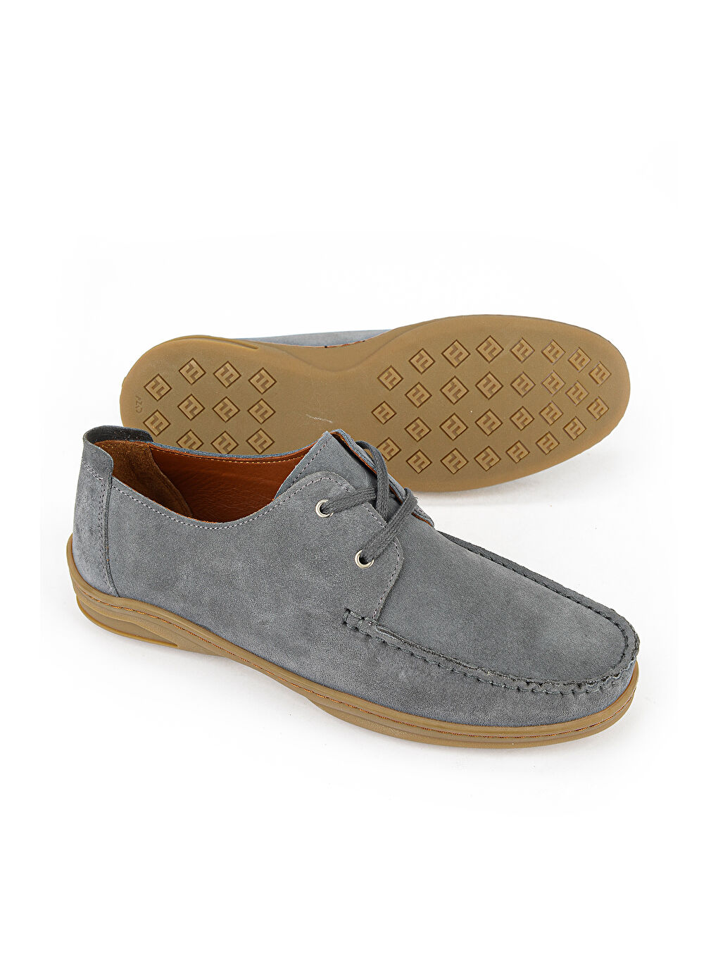 Erkek Hakiki Deri Günlük Ayakkabı 1611064Z026 Gri-3