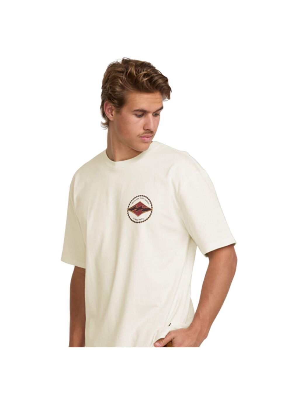 Rotor Diamond Regular Erkek Beyaz Tişört-2