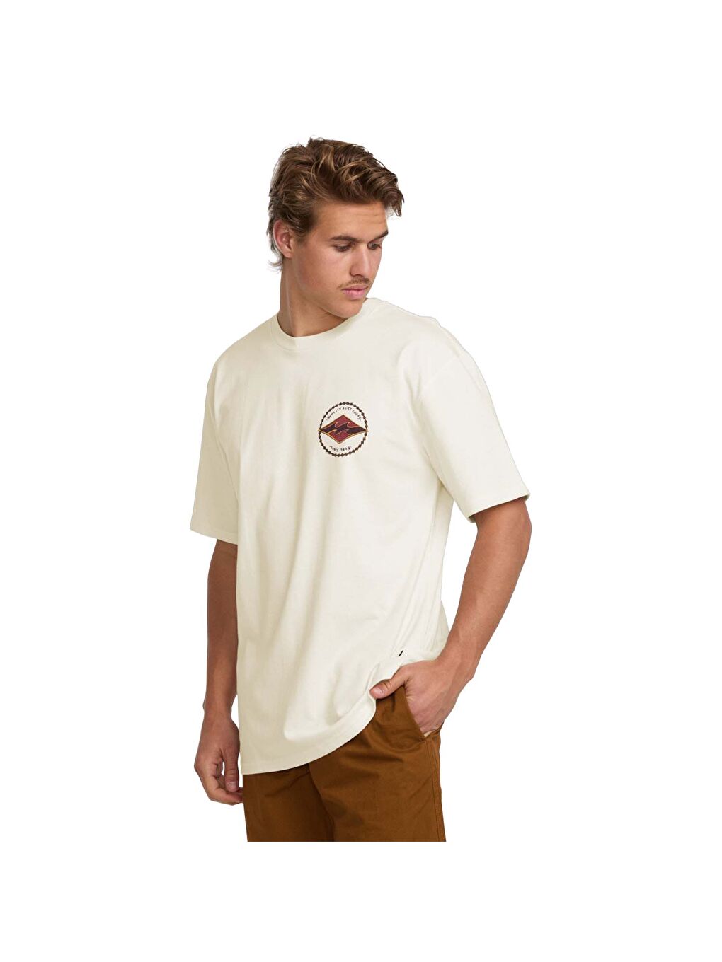 Rotor Diamond Regular Erkek Beyaz Tişört-4