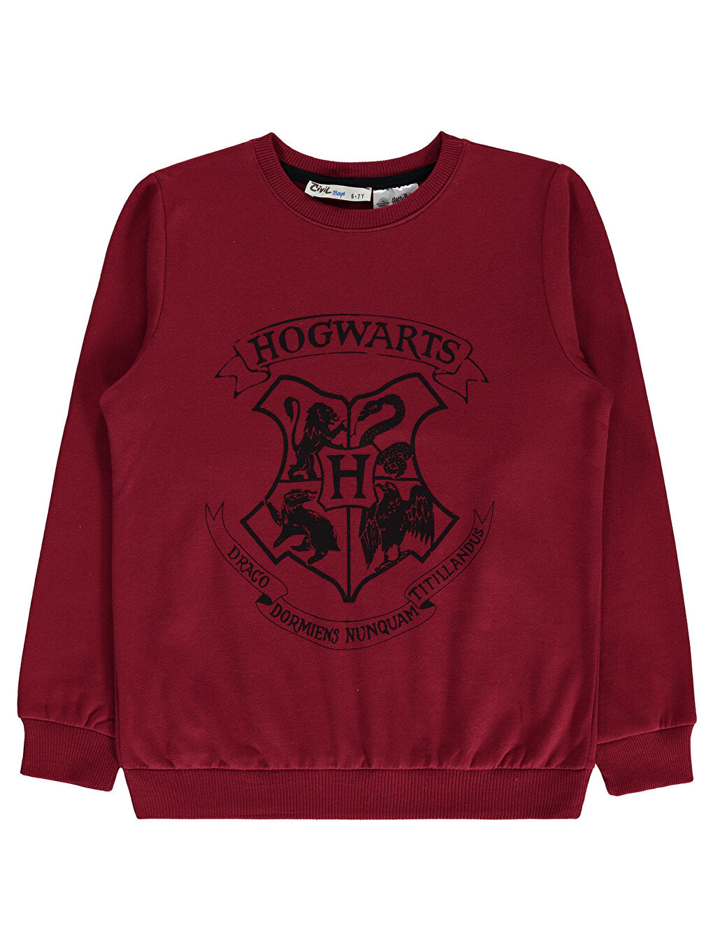 Civil Bordo Harry Potter Erkek Çocuk Sweatshirt 6-9 Yaş Bordo