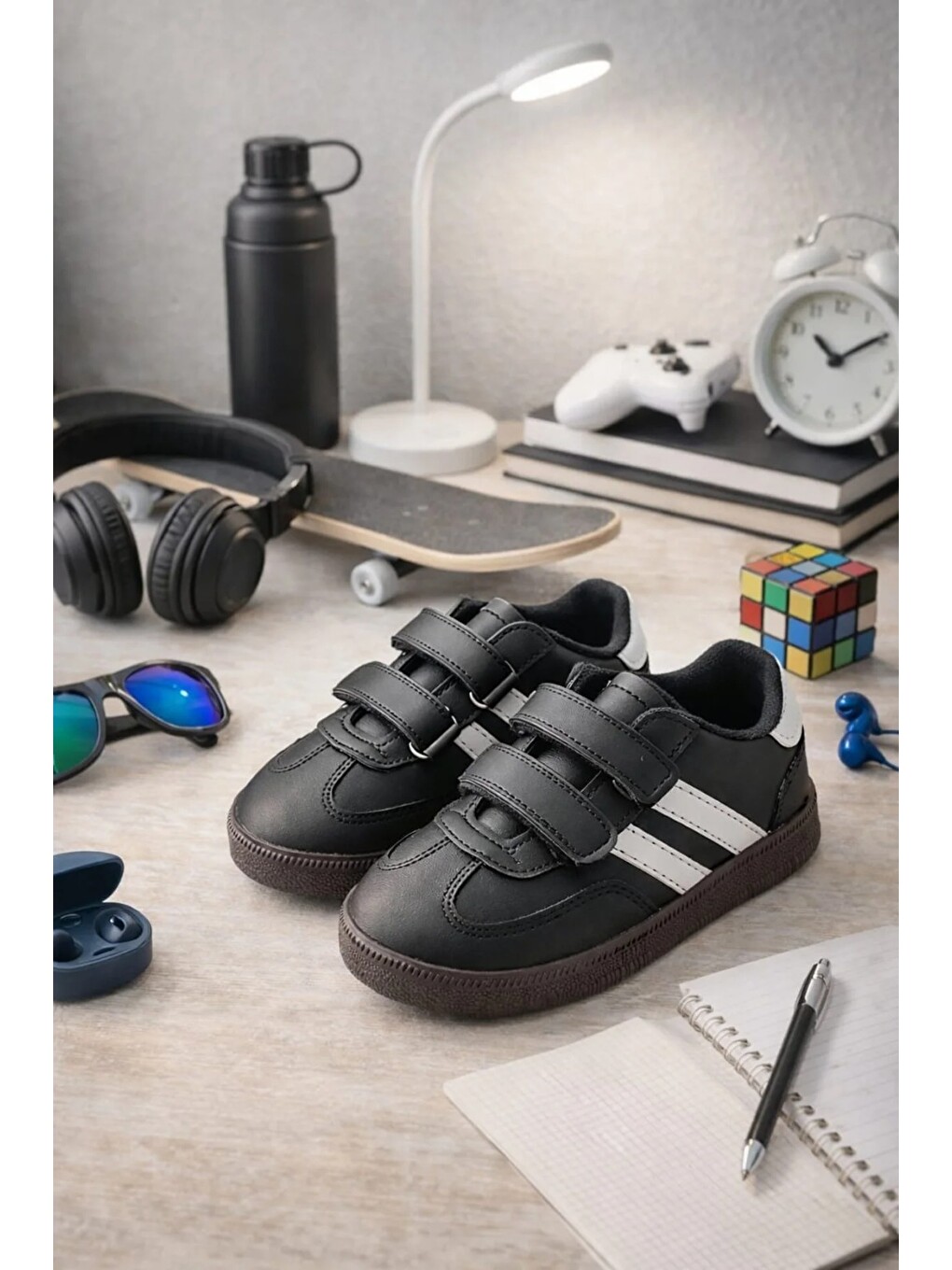 Siyah Kids Unisex Çocuk Spor Ayakkabı Sneakers-1