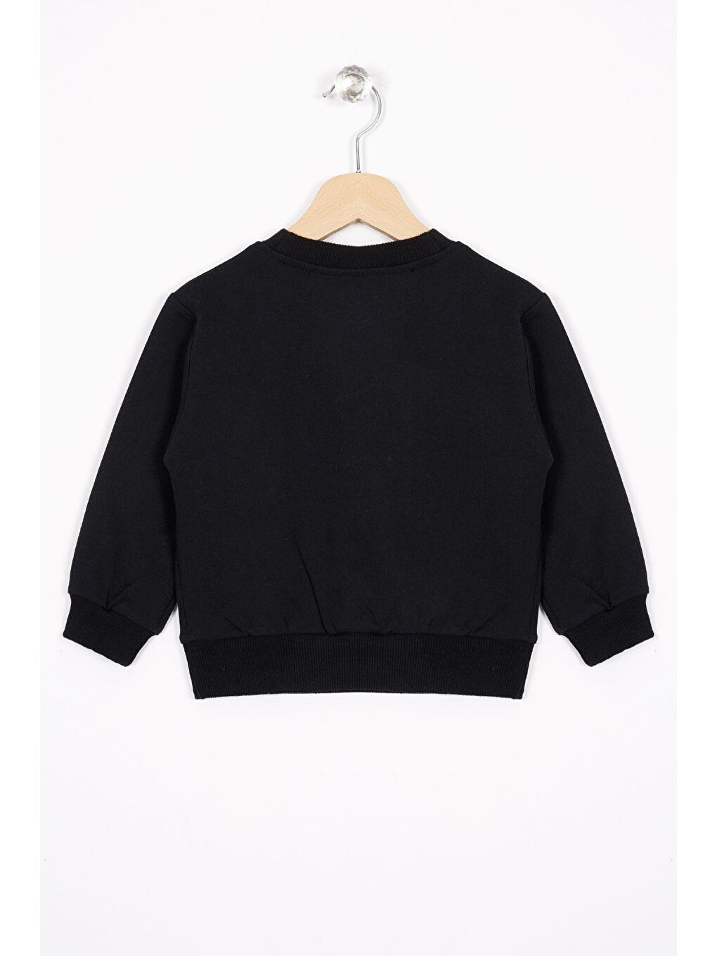 Basket Topu Nakışlı Siyah Renk Erkek Çocuk Sweatshirt-2