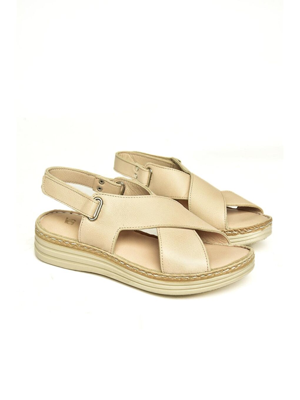 U5552405 Bej Kadın Sandalet-5
