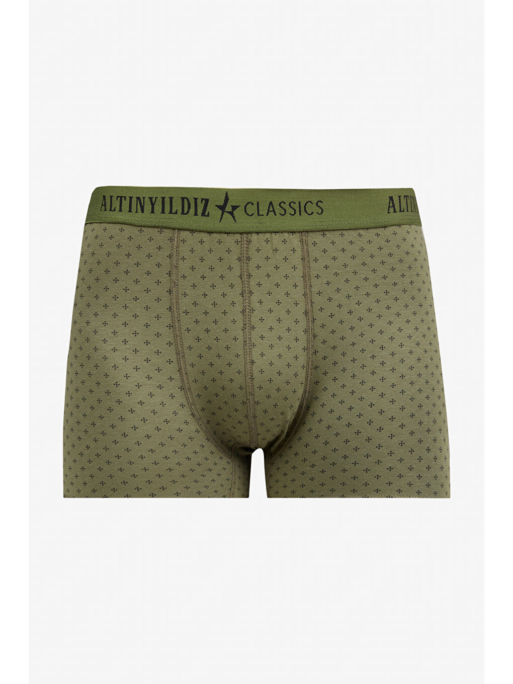 Erkek Haki-Siyah 2'li Desenli Boxer Paket-2