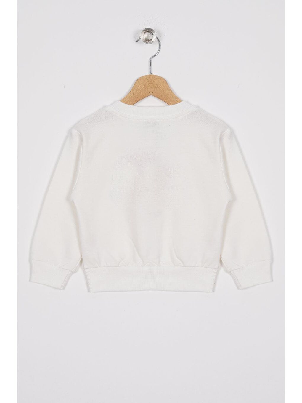 Basket Topu Nakışlı Ekru Renk Erkek Çocuk Sweatshirt-2