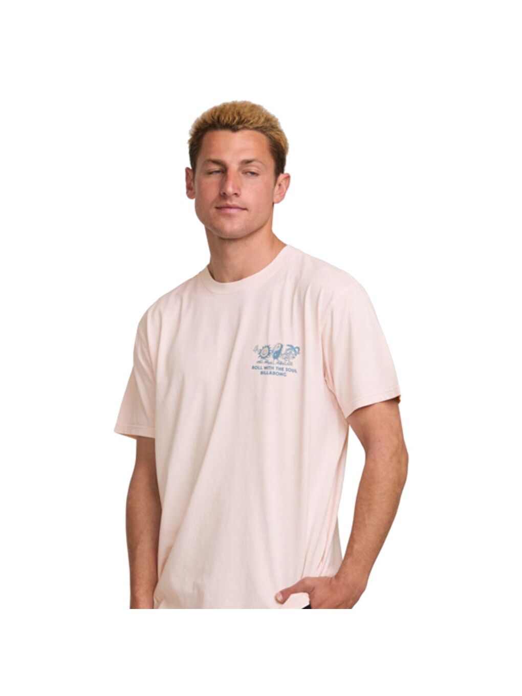 Roll Premium Ww Ss Erkek Pembe Tişört-1