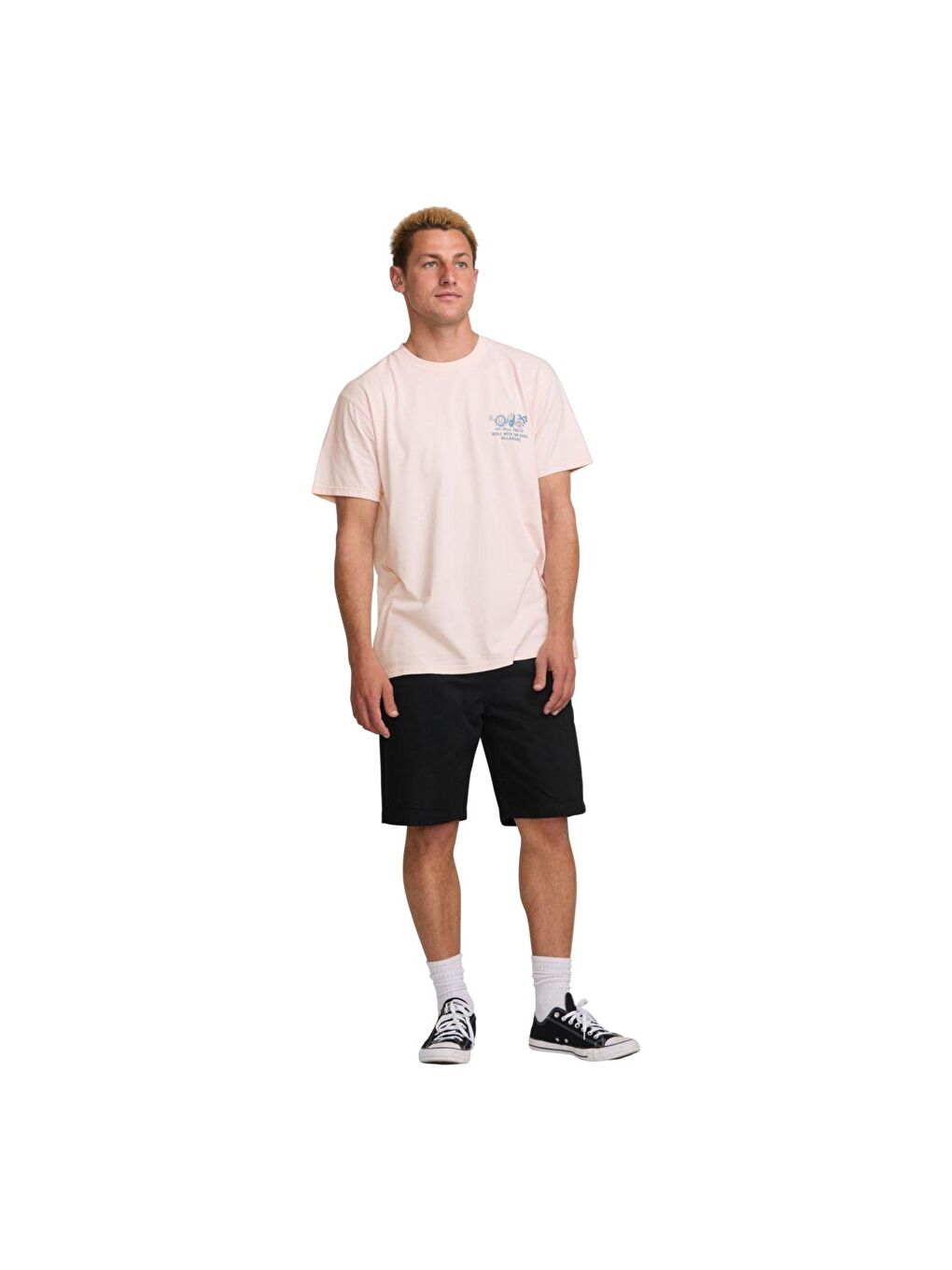 Roll Premium Ww Ss Erkek Pembe Tişört-2