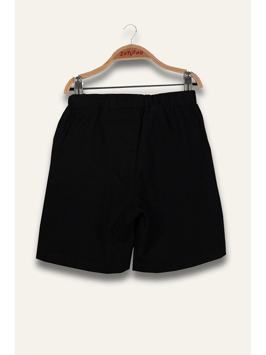 Erkek Çoçuk Kargo Çepli Kısa Şort - Siyah-1