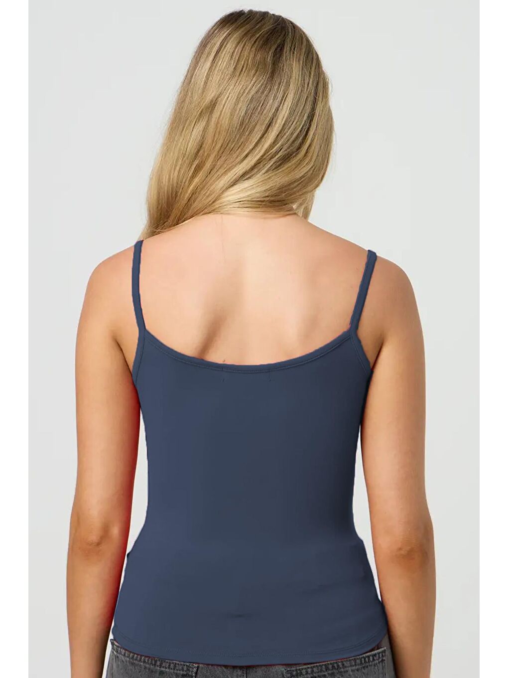 Lacivert Askılı Basic Kadın Atlet Mg2094-2