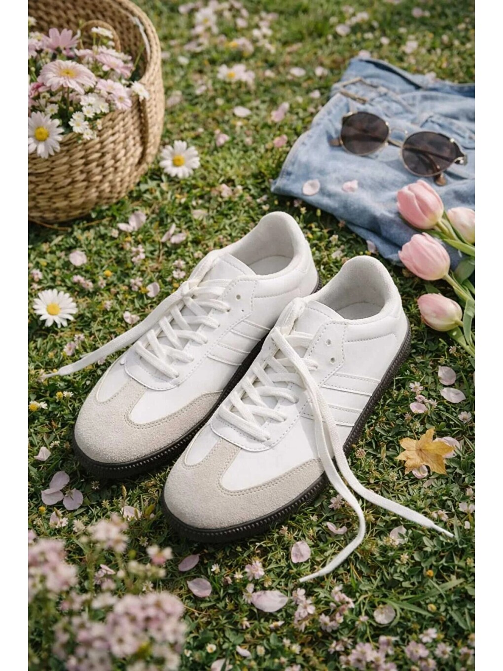 Beyaz Unisex Spor Ayakkabı Günlük Casual Sneakers