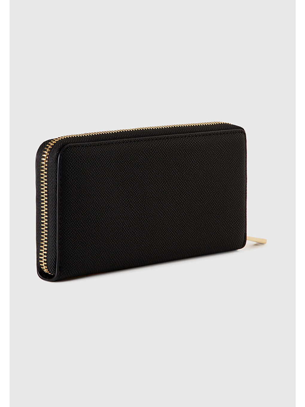 Kadın Siyah Yarım Logo Baskılı Deri Görünümlü Cüzdan-1