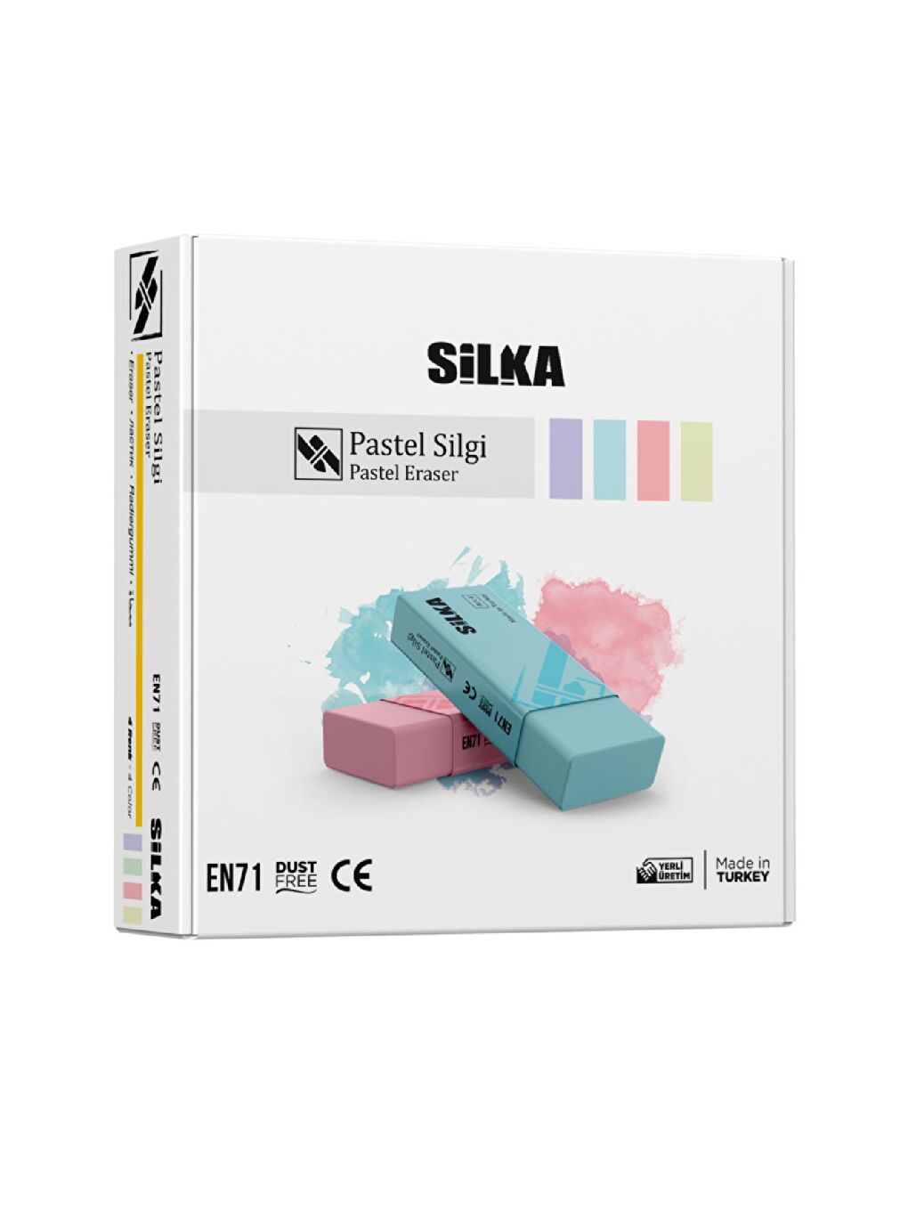 Silka Karışık Asorti Pastel Silgi Küçük Boy ART-45 (4 Renk Set) - 6