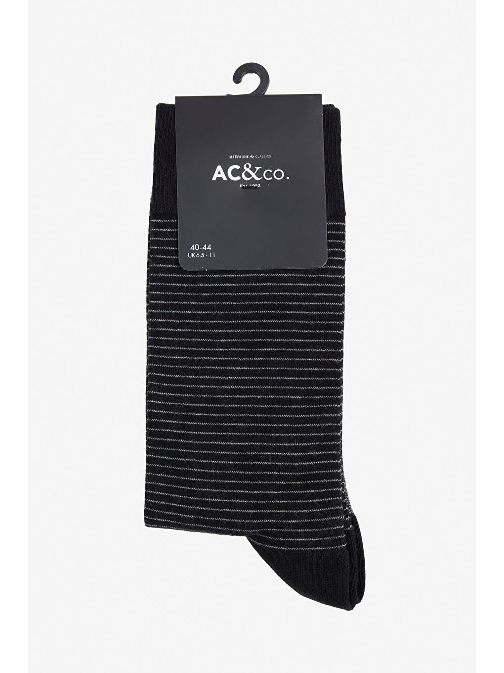 Erkek Siyah-Gri Desenli Bambu Tekli Çorap