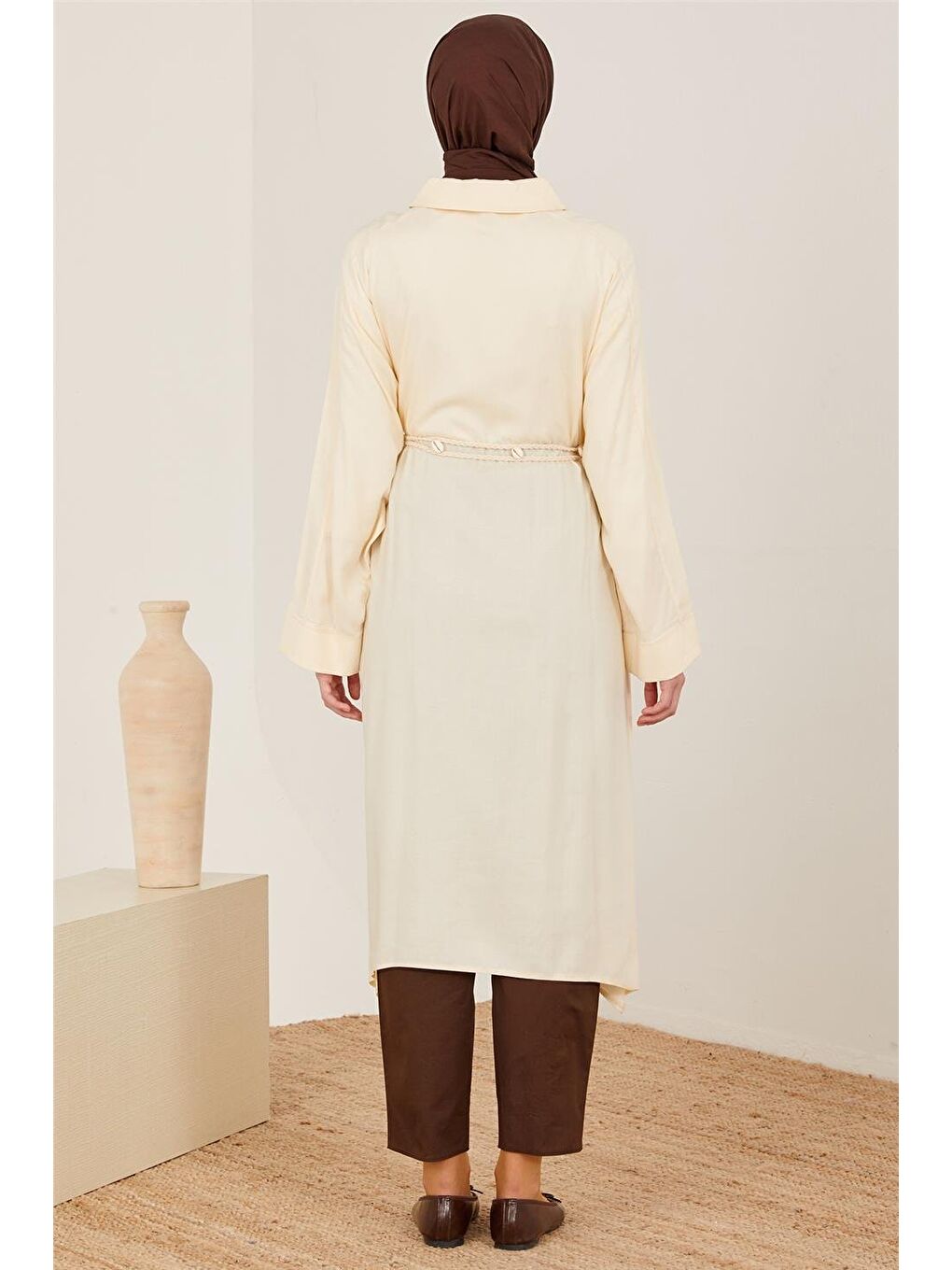 Bej Deniz Kabuğu Detaylı Tunik  23Y4504 Aytaşı-3