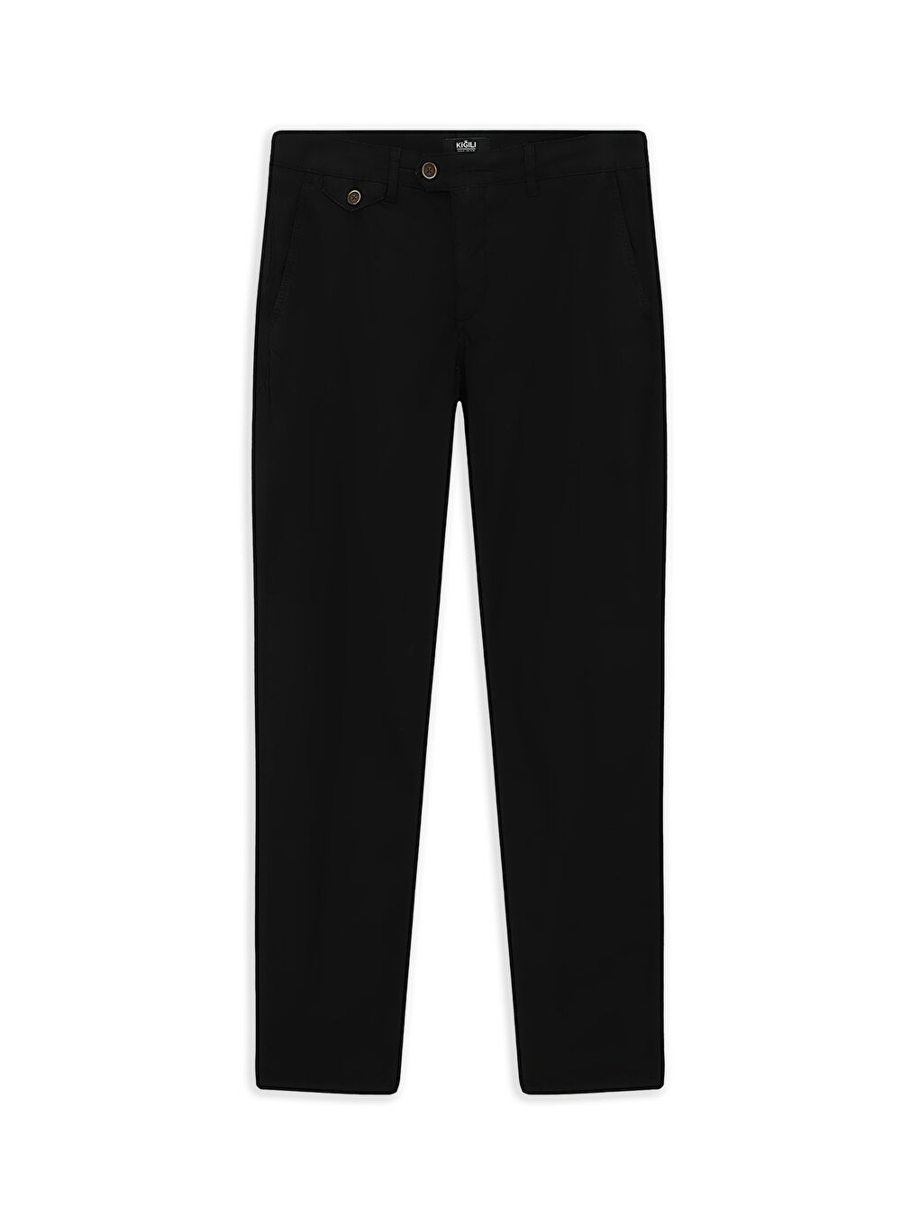 Siyah Regular Fit Elastanlı Kanvas / Chino Pantolon-6