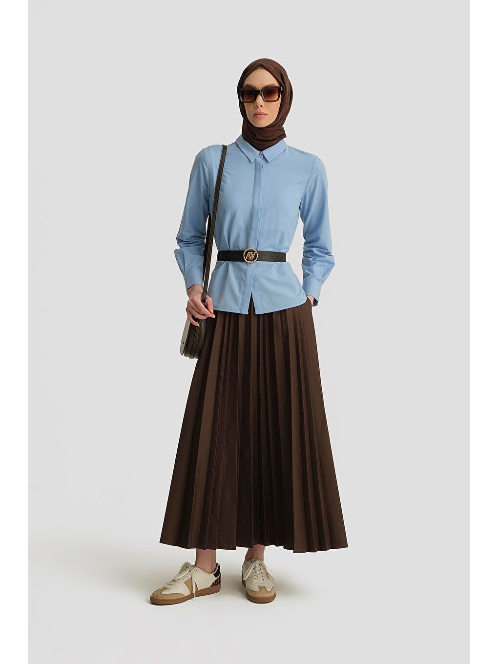 Kahverengi Piliseli Etek 25Y1811 Acı Kahve