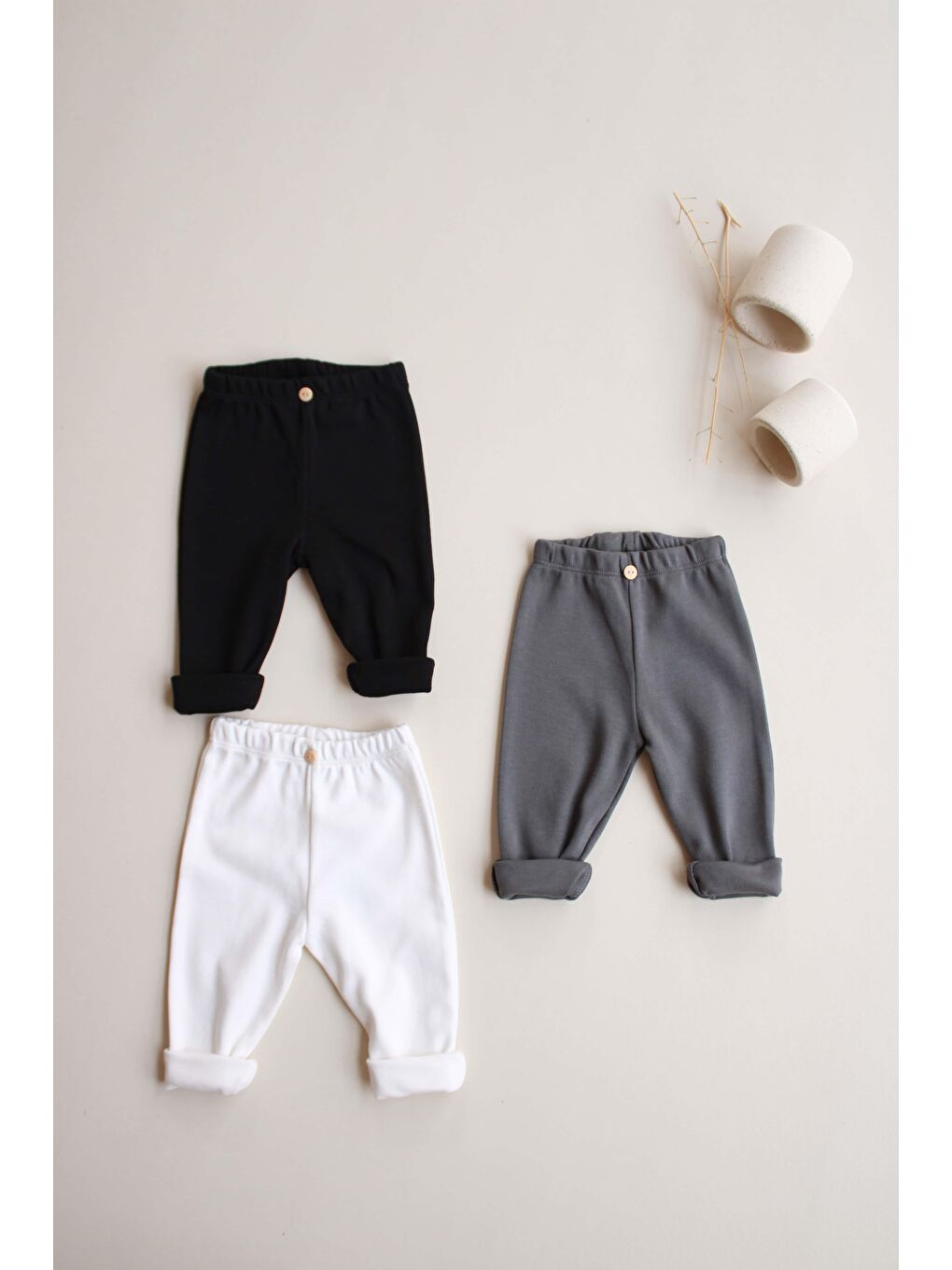 Siyah 3Lü Penye Bebek Tayt Model 7-1
