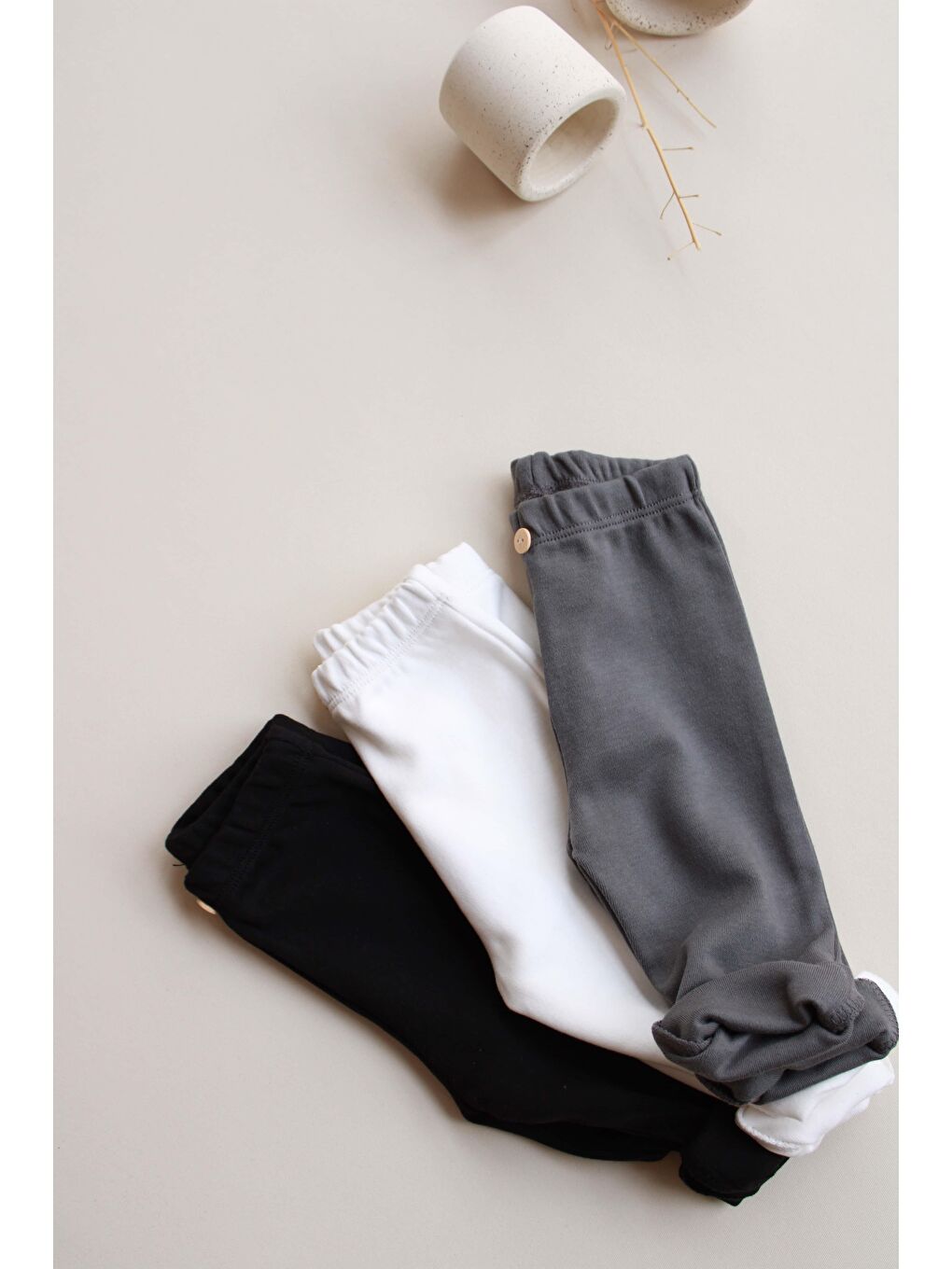 Siyah 3Lü Penye Bebek Tayt Model 7-3